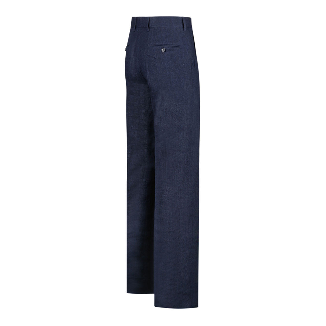 DOLCE & GABBANA Linen Trousers for Men - Melange Azzurri Fit