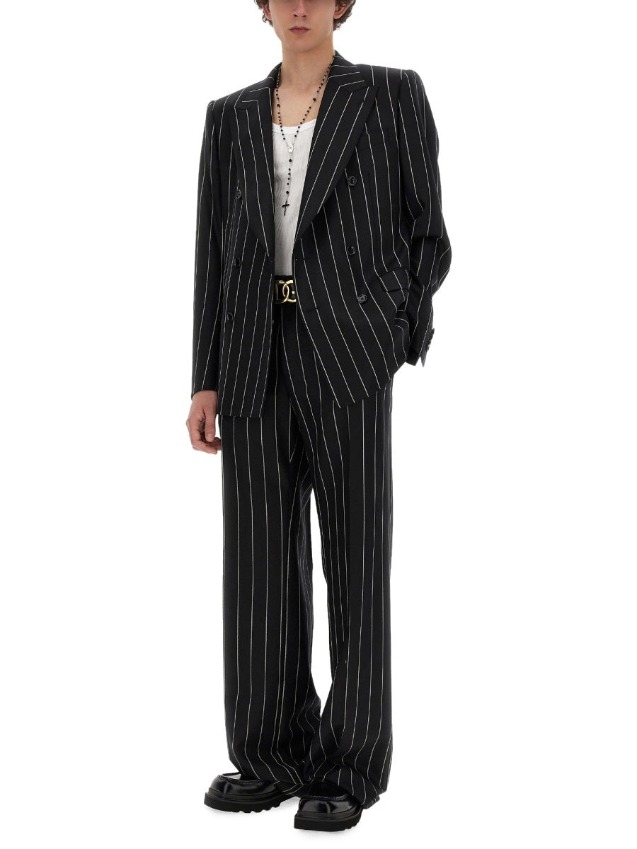 DOLCE & GABBANA Tailored Pinstripe Pants - Size 50 IT