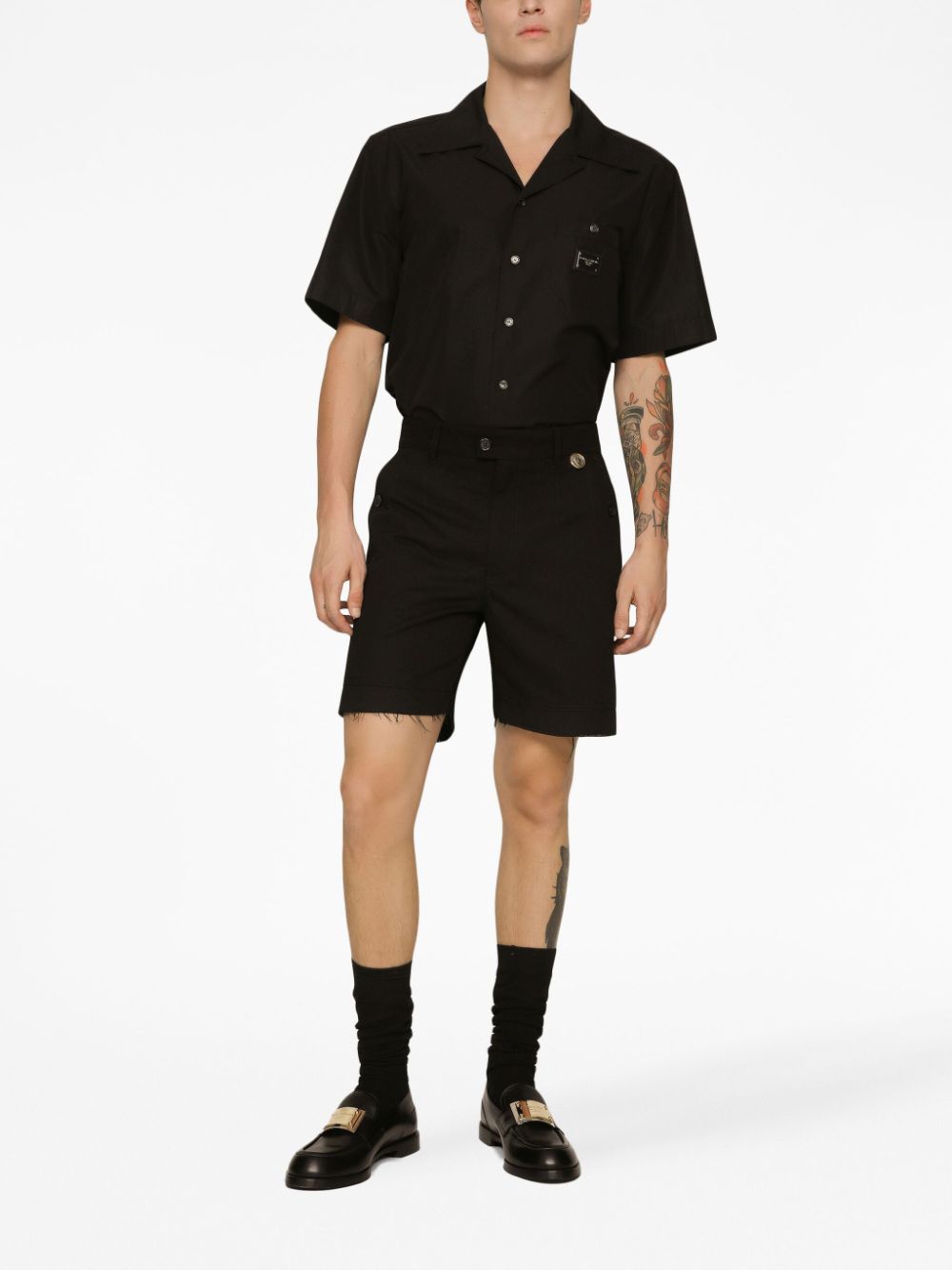 DOLCE & GABBANA Men's Stretch Cotton Pants with Branded Tag