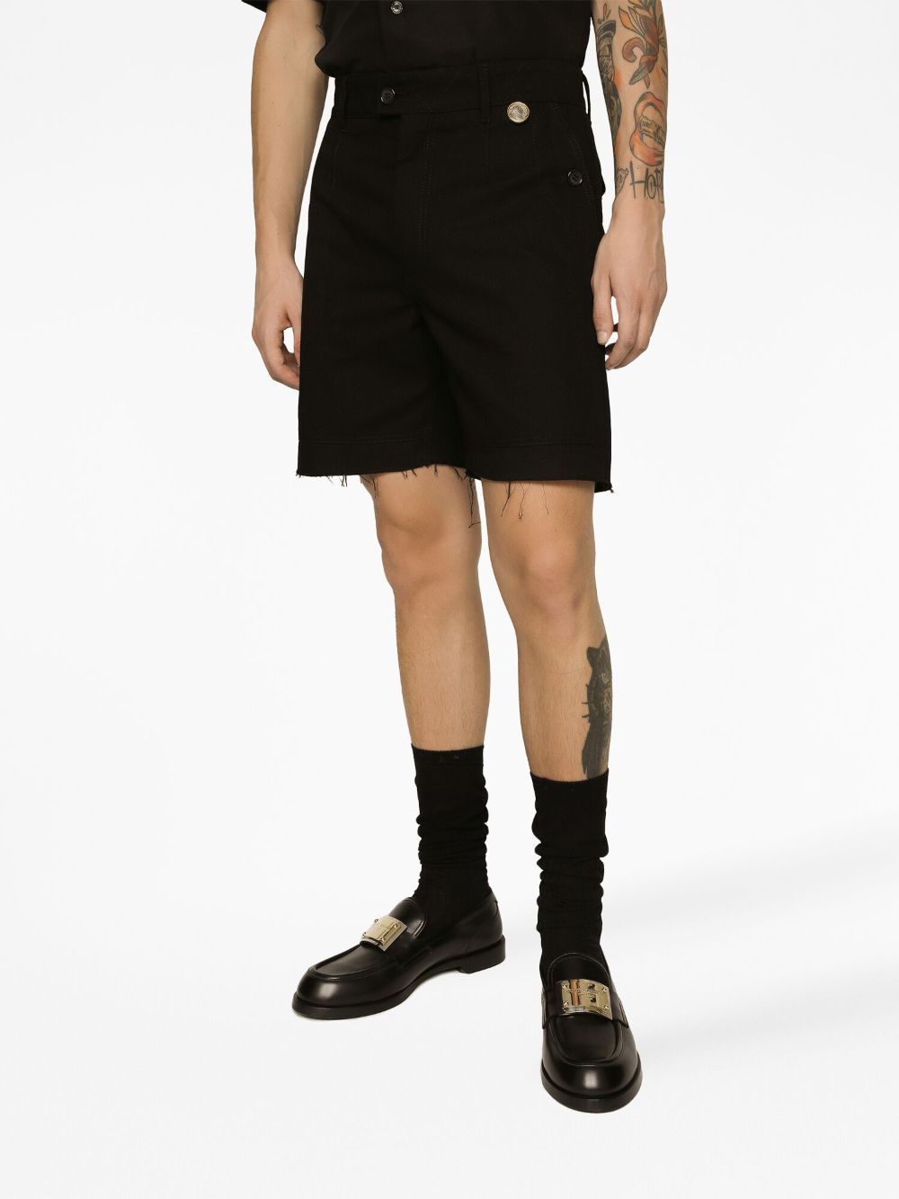 DOLCE & GABBANA Men's Stretch Cotton Pants with Branded Tag