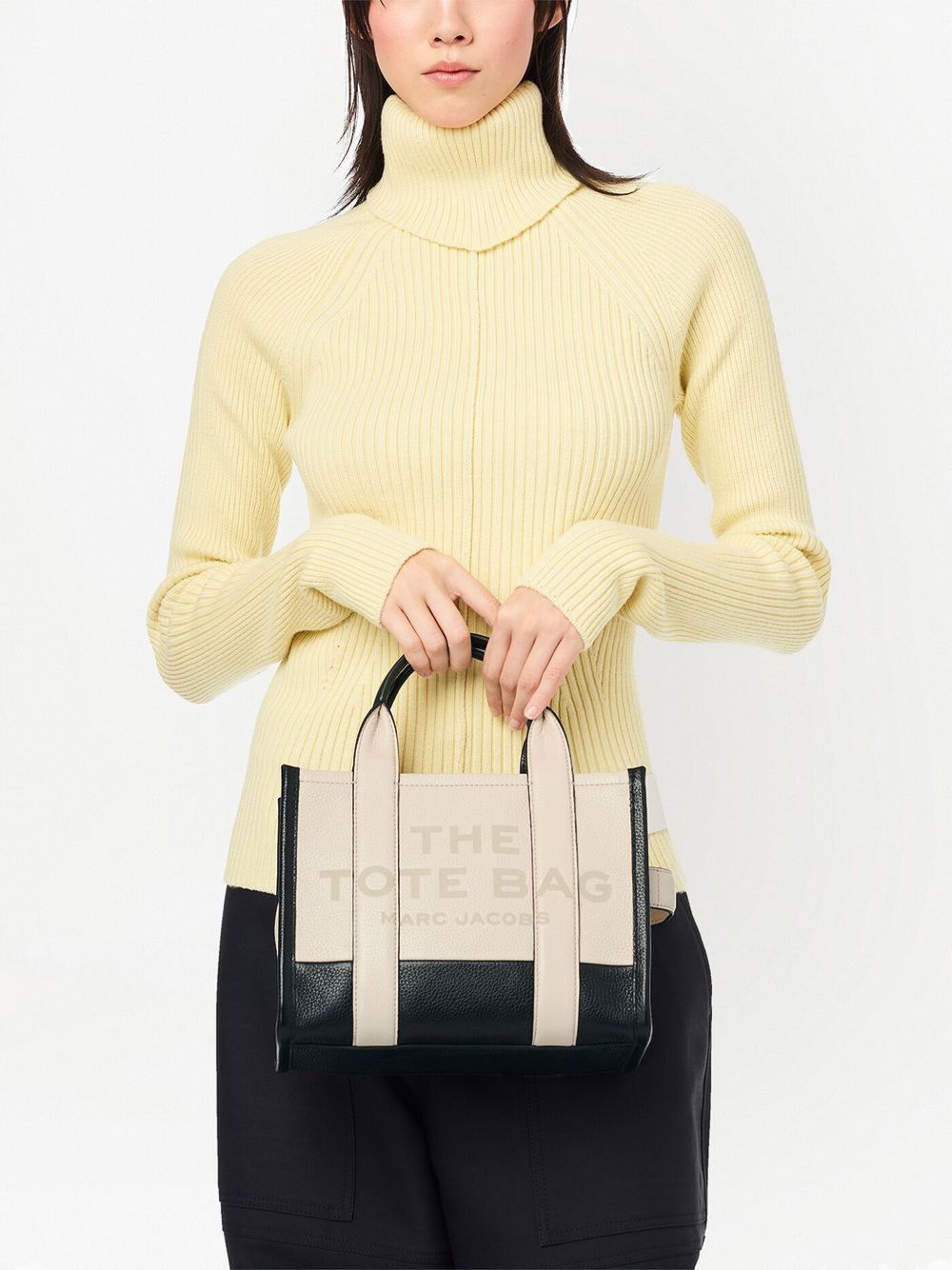 MARC JACOBS Leather Handles Shoulder Strap with Adjustable Design