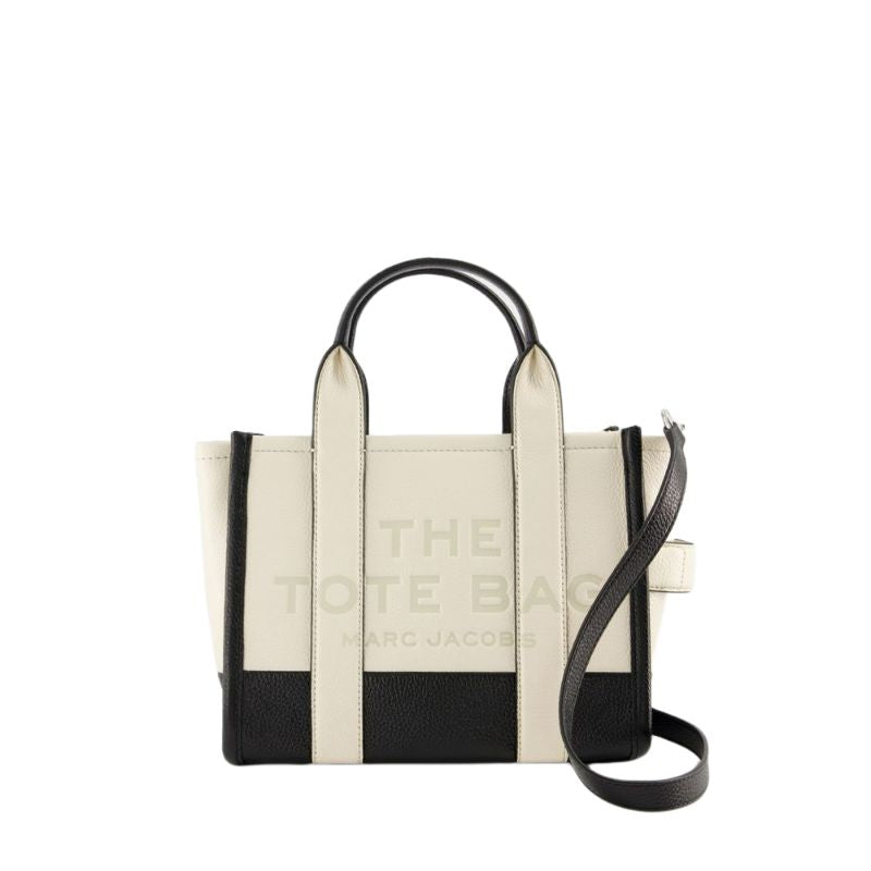 MARC JACOBS Two-Tone Leather Mini Tote Handbag