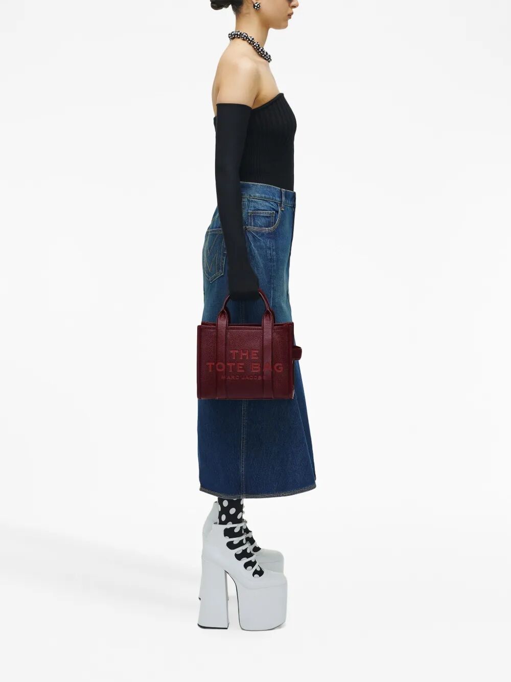 MARC JACOBS Mini Tote Handbag in Luxurious Leather