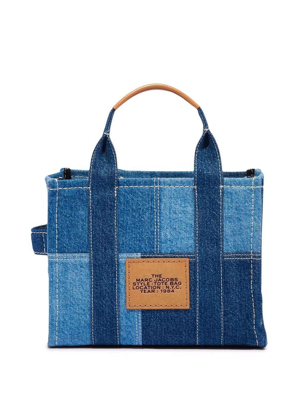 MARC JACOBS Mini Denim Patchwork Tote Handbag