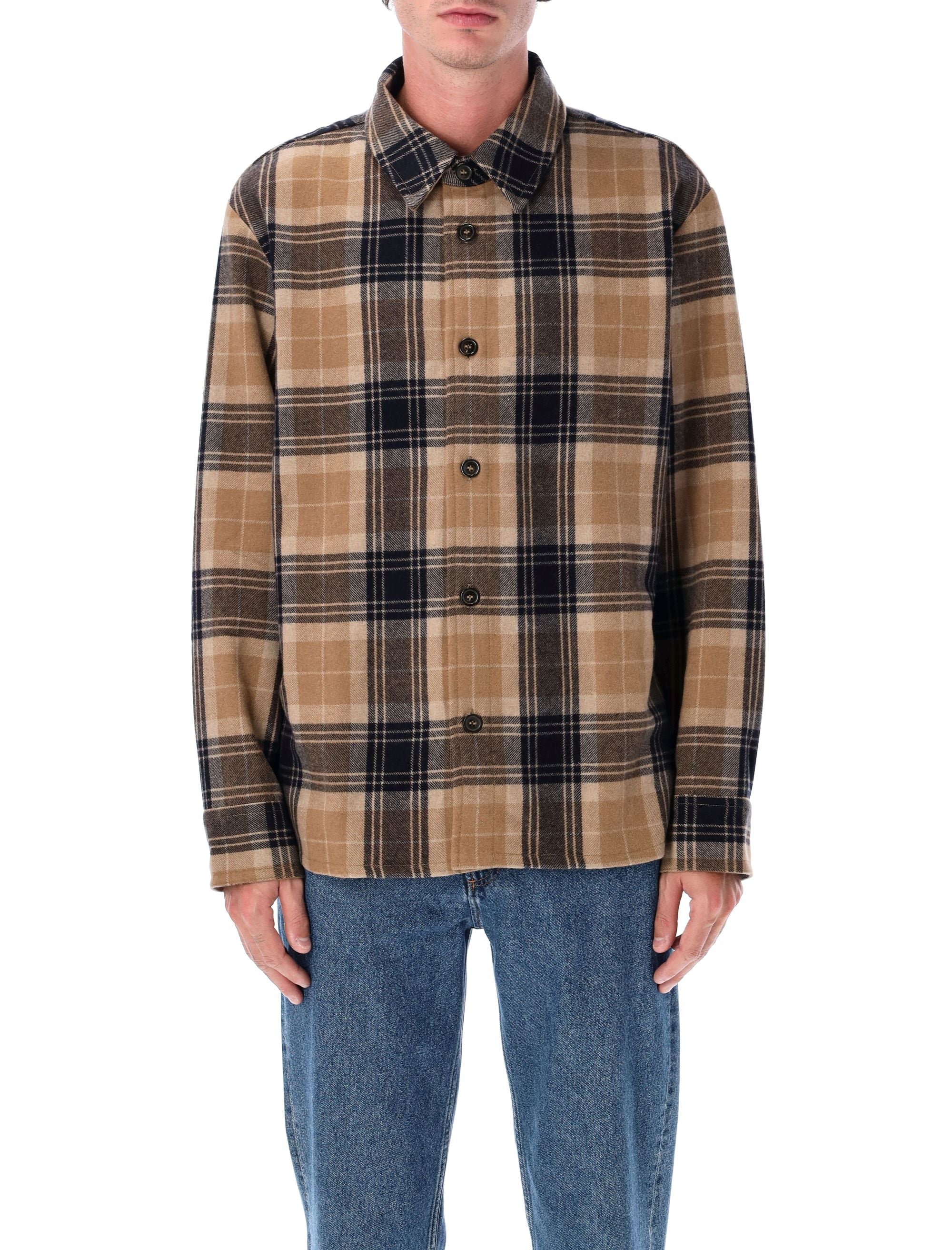 A.P.C. Bobby Tartan Wool Overshirt - Size L