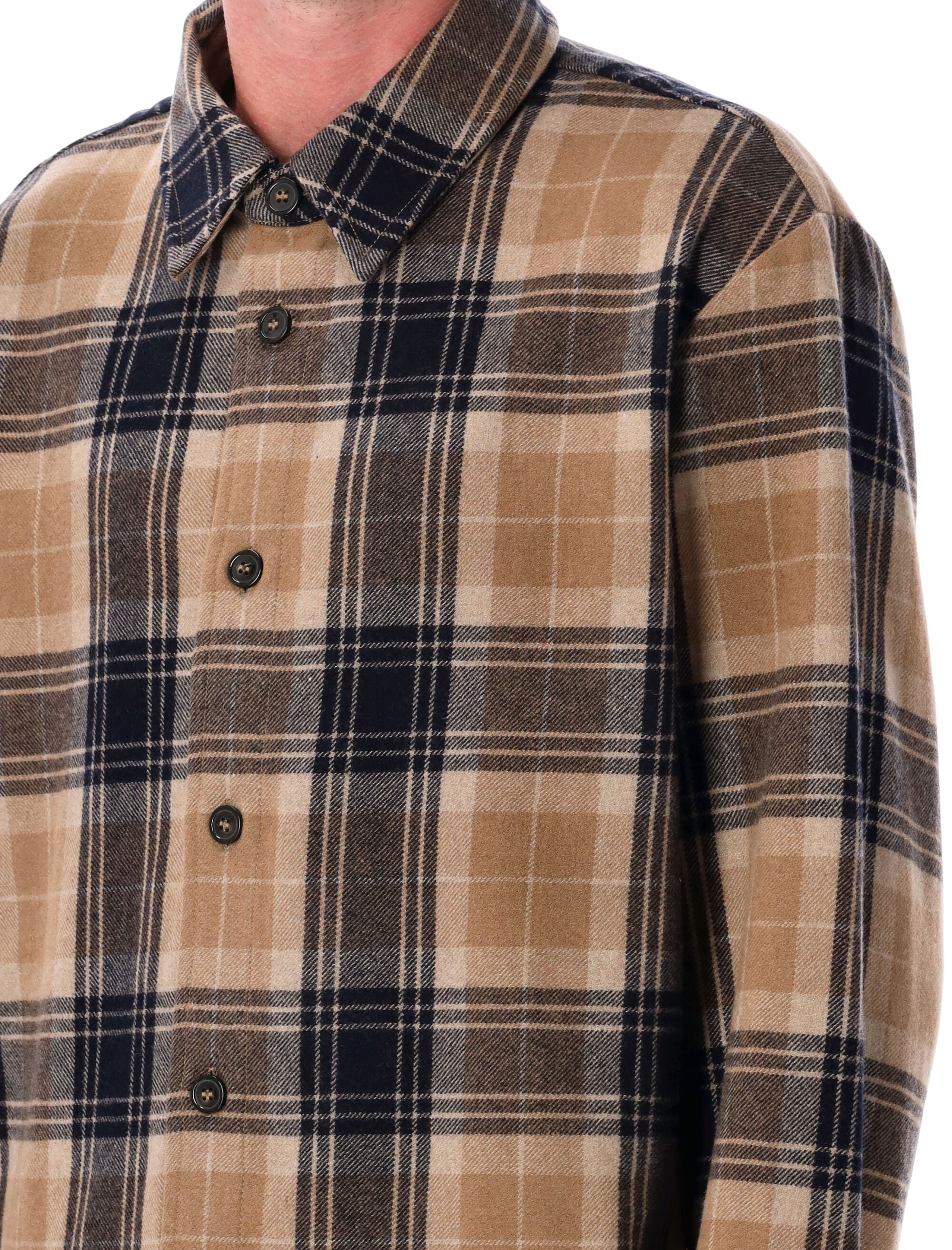 A.P.C. Bobby Tartan Wool Overshirt - Size L