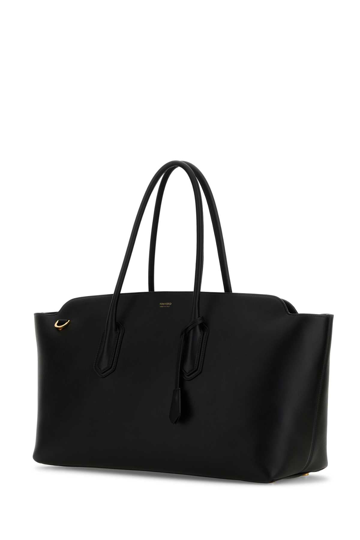 TOM FORD Black Leather East West Tote Handbag