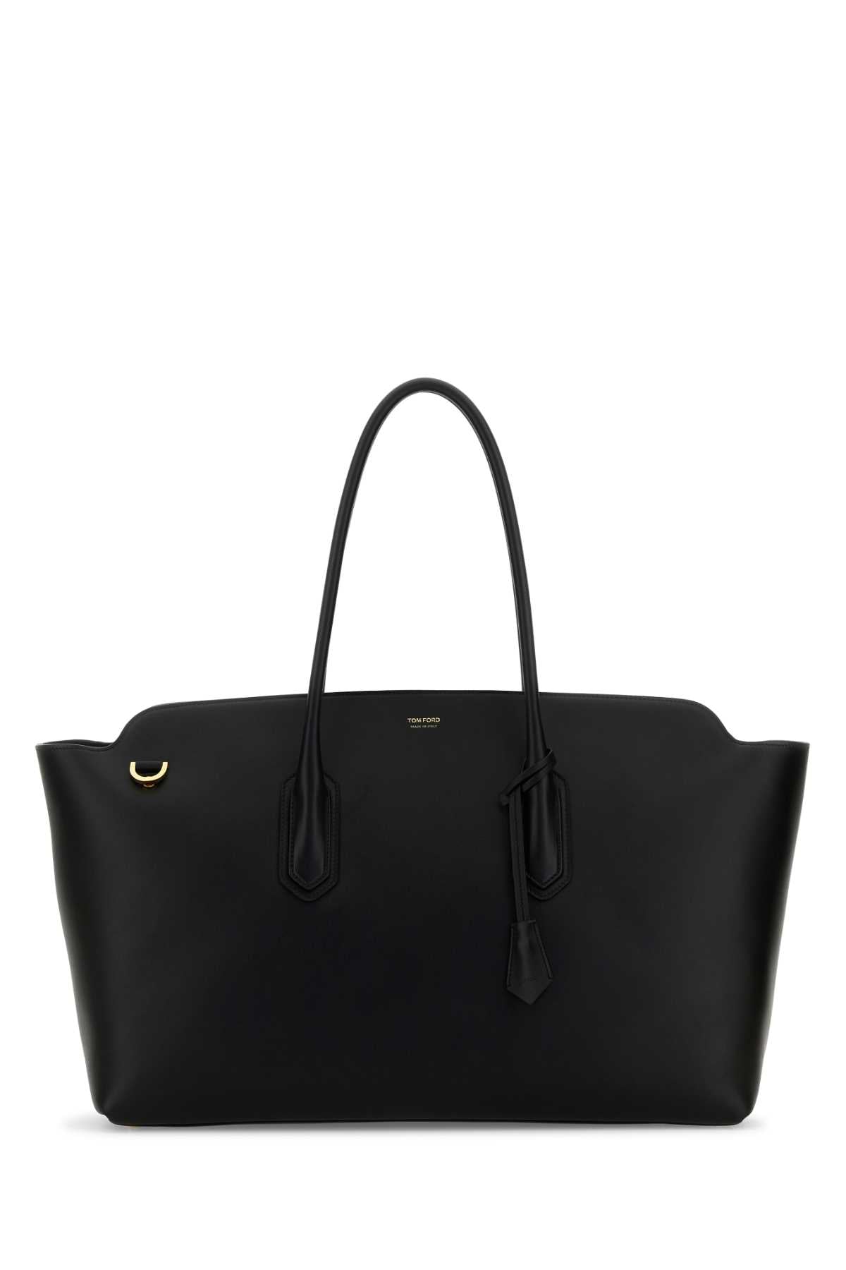 TOM FORD Black Leather East West Tote Handbag
