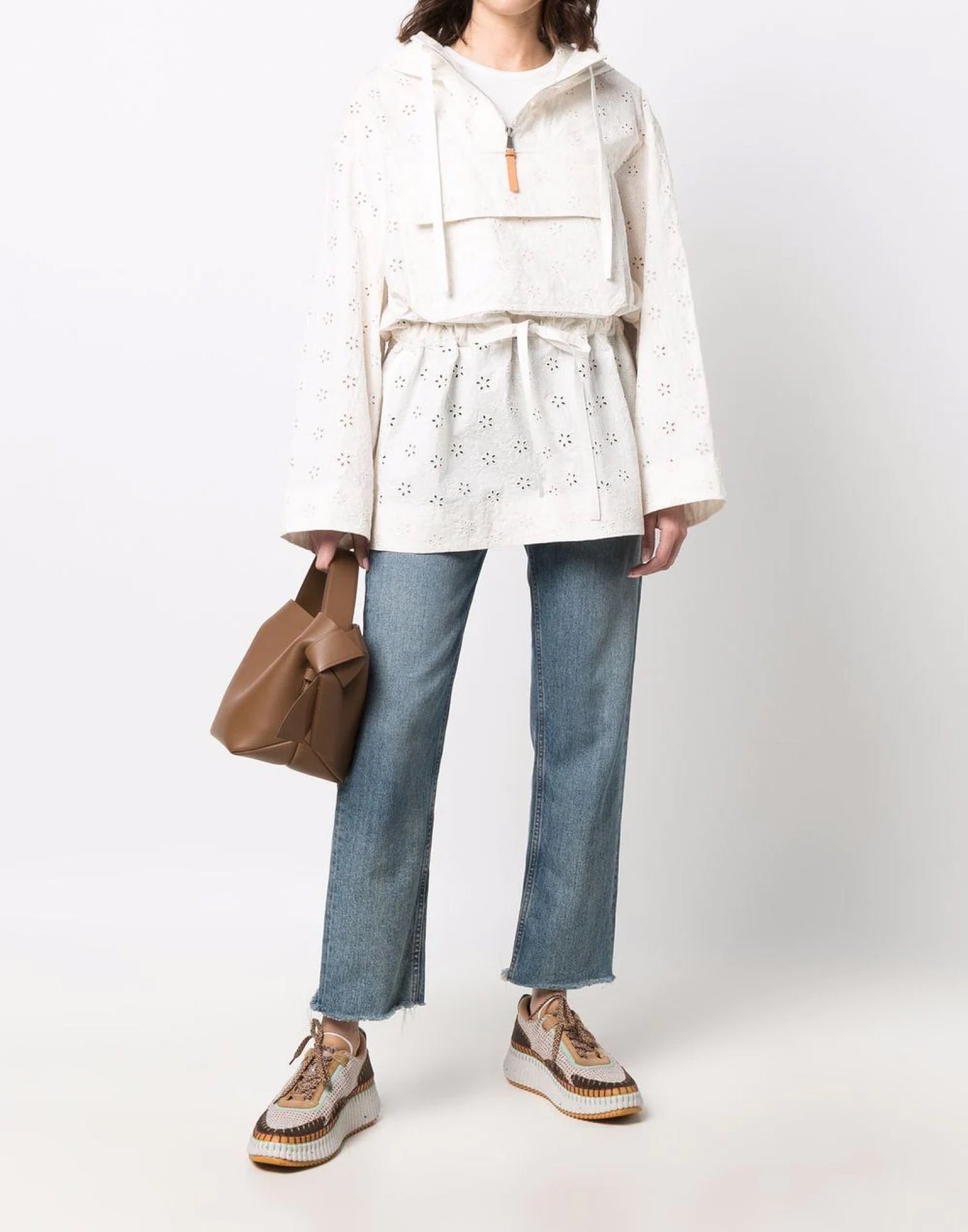 MONCLER Mini Broderie Anglaise Cape for Women