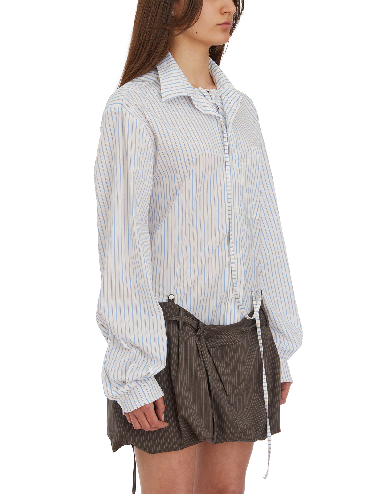 OTTOLINGER Adjustable Waist Mini Suit Shirt for Women