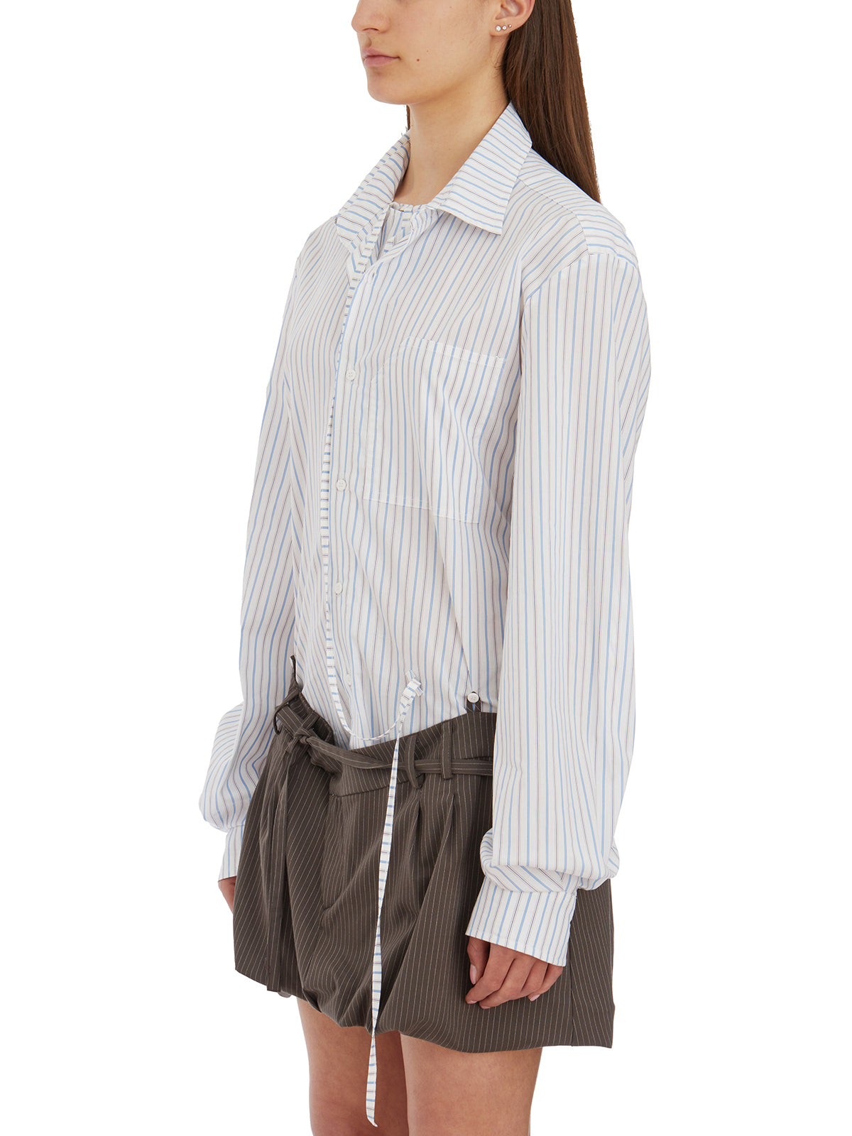 OTTOLINGER Adjustable Waist Mini Suit Shirt for Women