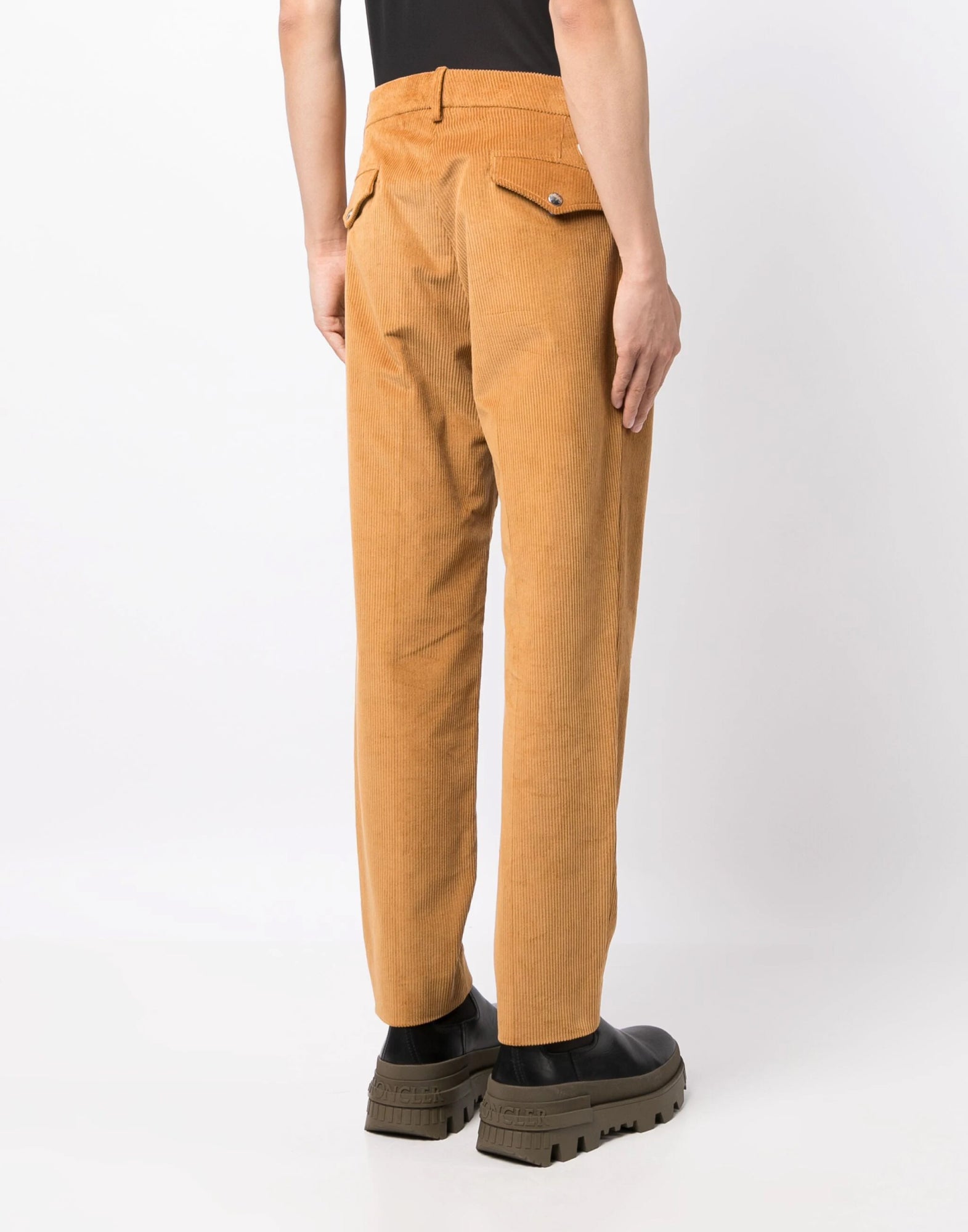 MONCLER Logo Patch Corduroy Pants for Men - FW24 Collection