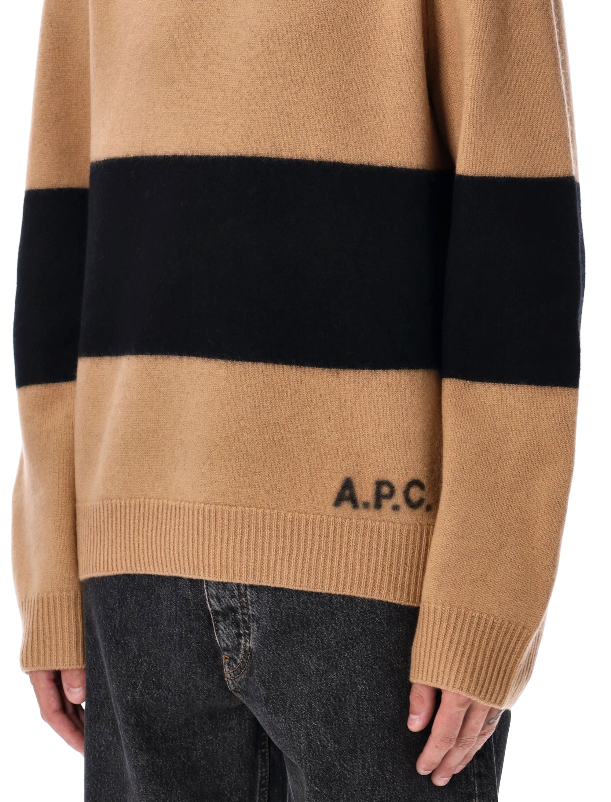 A.P.C. Men's Classic Striped Wool Jumper - Size L