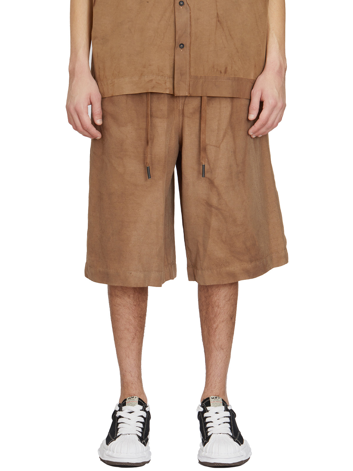 ANDREA YA'AQOV Men's Wide-Leg Bermuda Pants - Size M