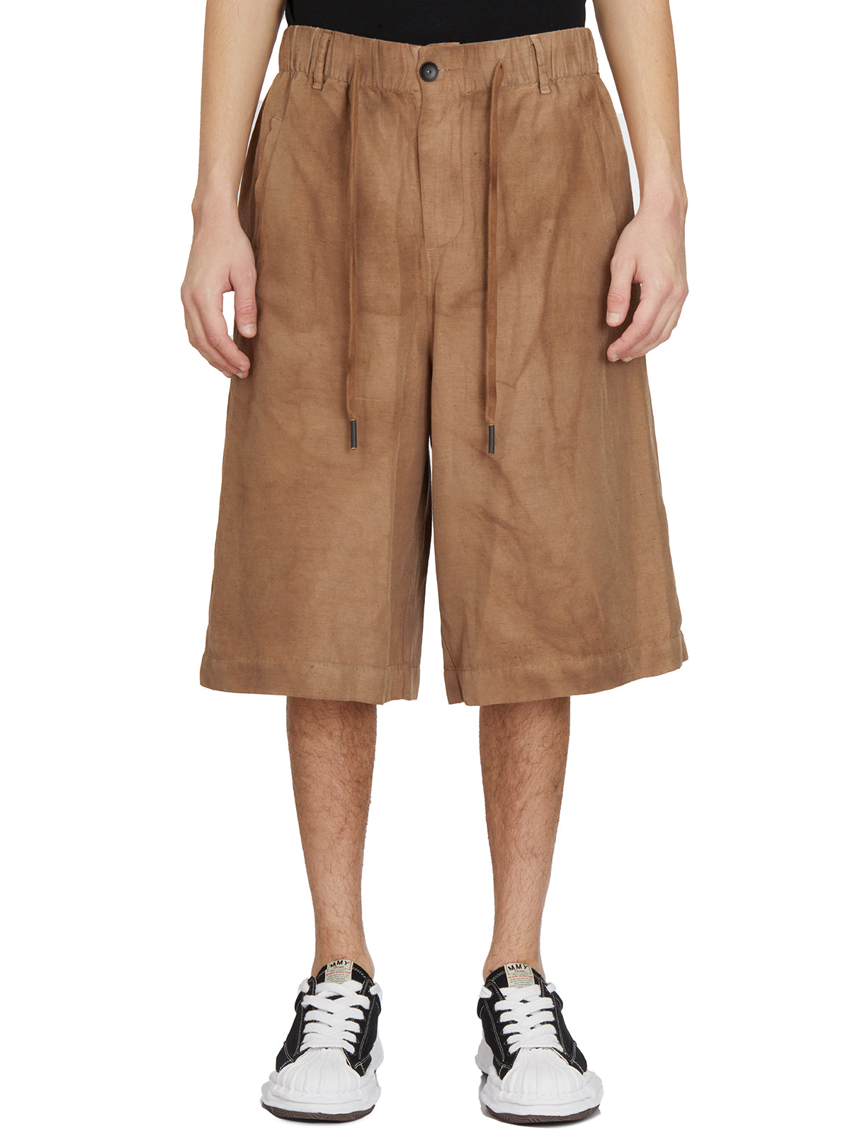 ANDREA YA'AQOV Men's Wide-Leg Bermuda Pants - Size M