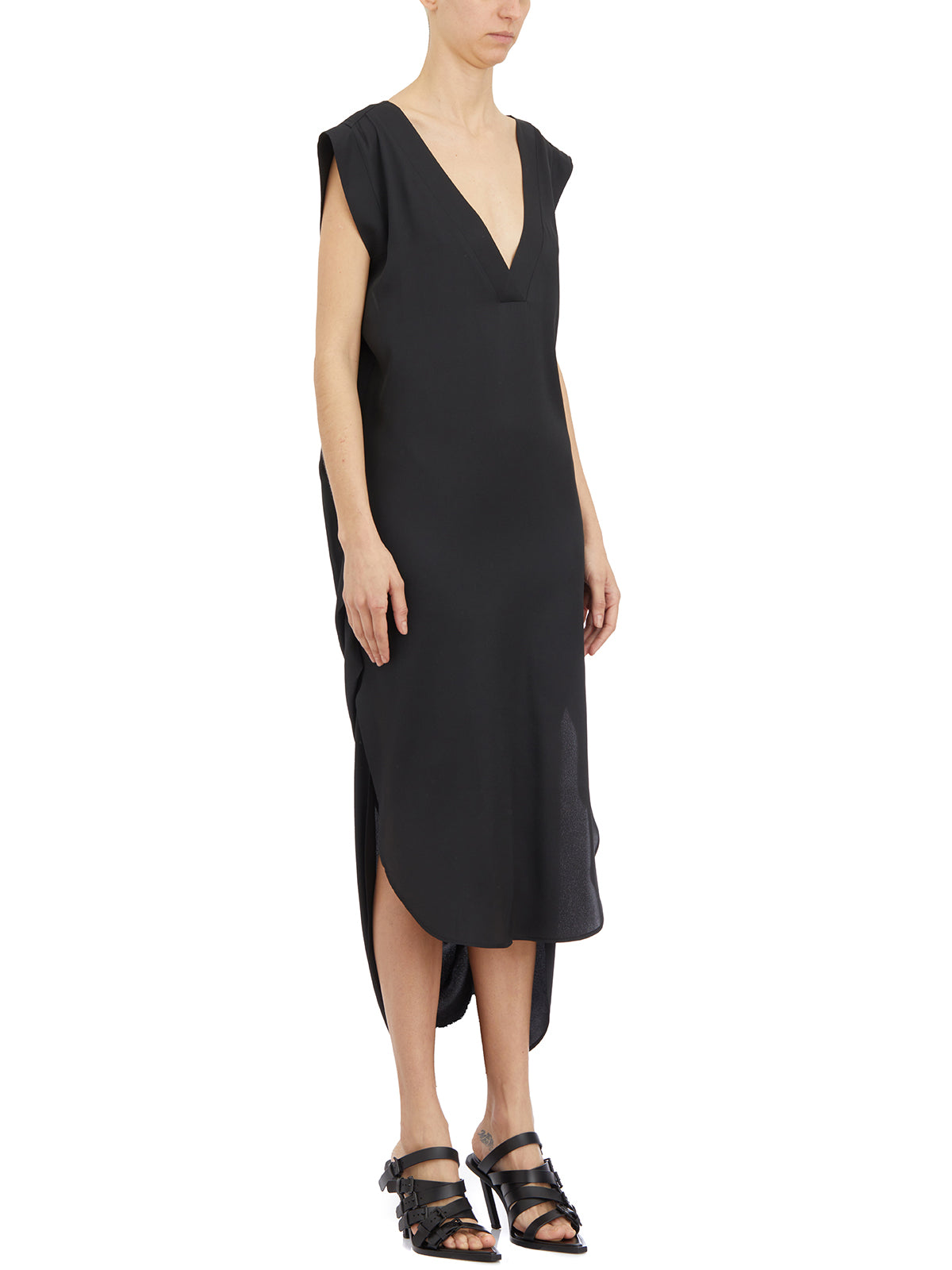 ANDREA YA'AQOV Silk Tech V-Neck Mini Suit - Size S