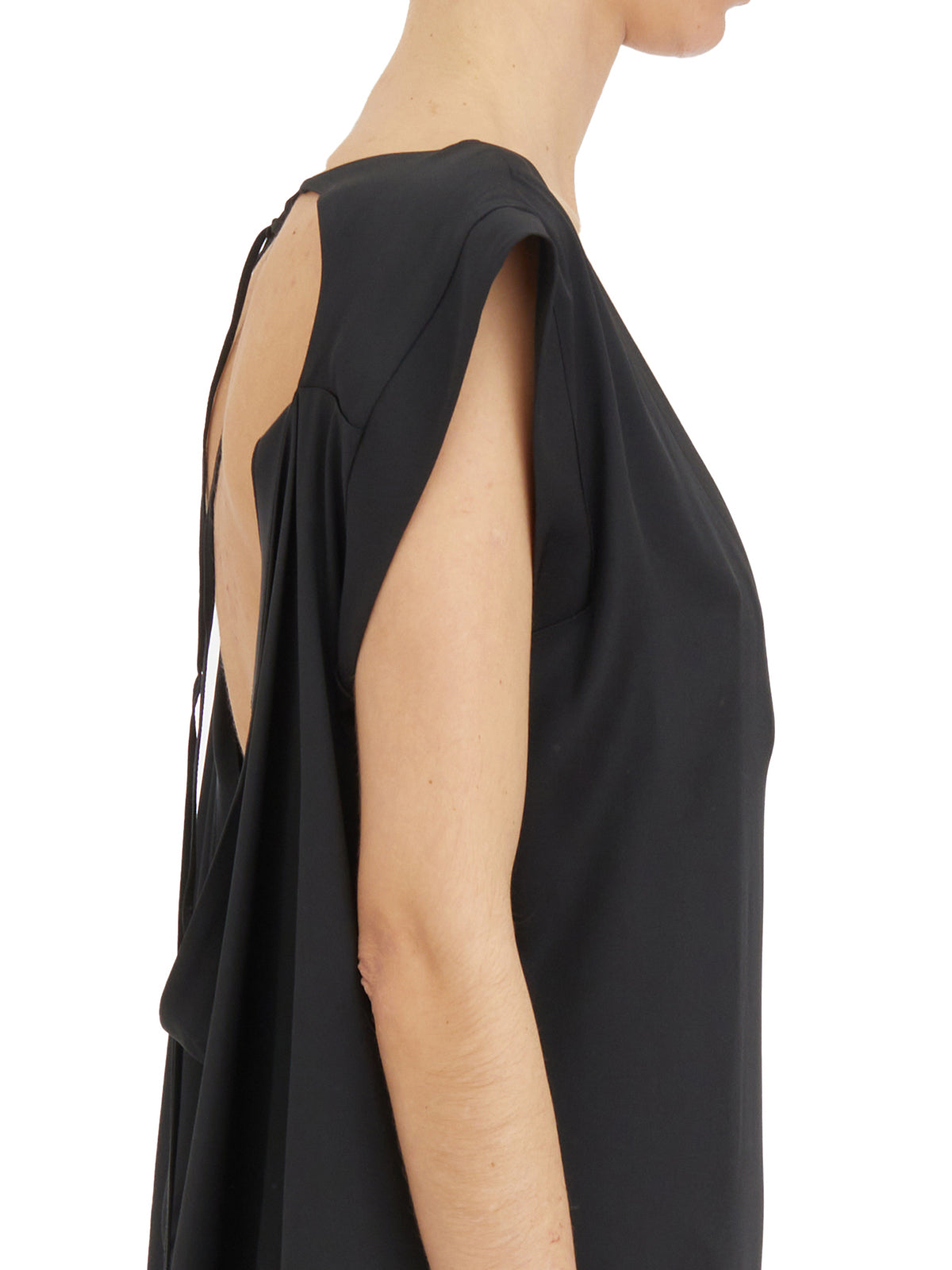 ANDREA YA'AQOV Silk Tech V-Neck Mini Suit - Size S