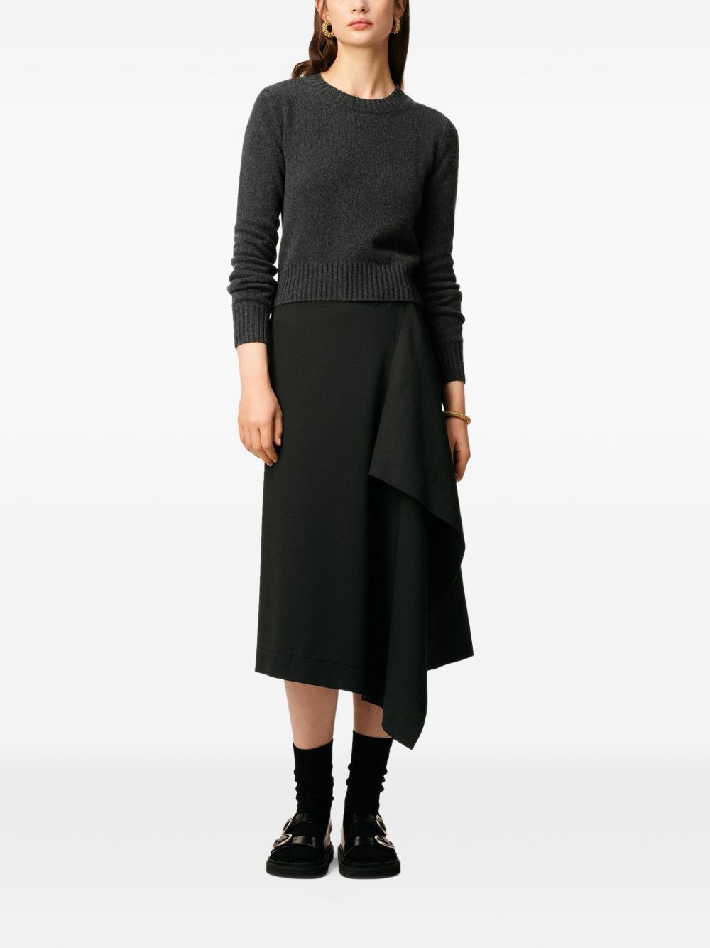 AMI Crew Neck Sweater with Embroidered Detail