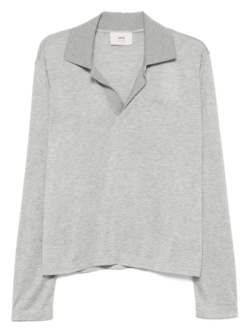 AMI PARIS Silk Polo for Men - FW25 Collection