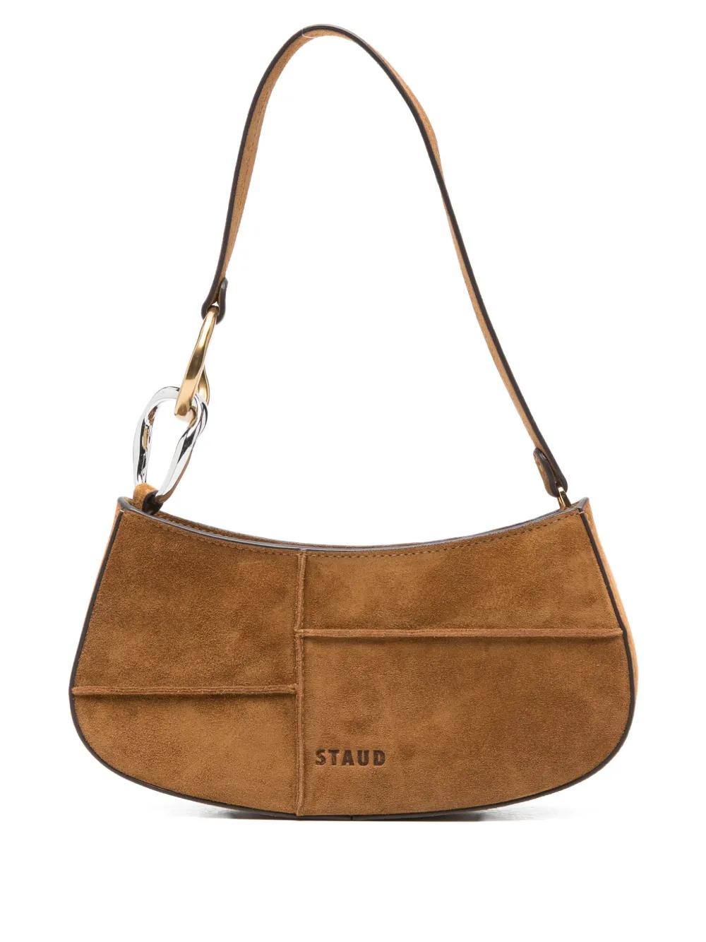 STAUD Patchwork Mini Shoulder Handbag
