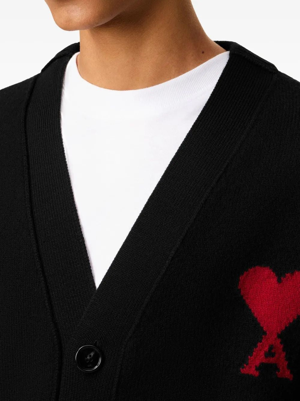 AMI PARIS Men's Cardigan for Fall/Winter 2025