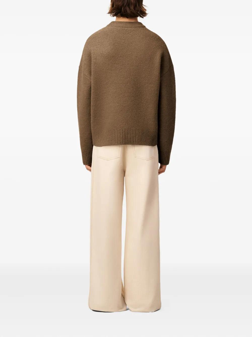 AMI PARIS Heart Knit Crew Neck Sweater