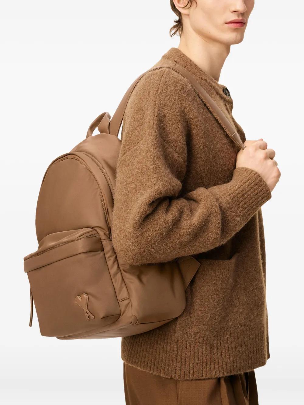 AMI PARIS Padded Design Rucksack with Adjustable Straps