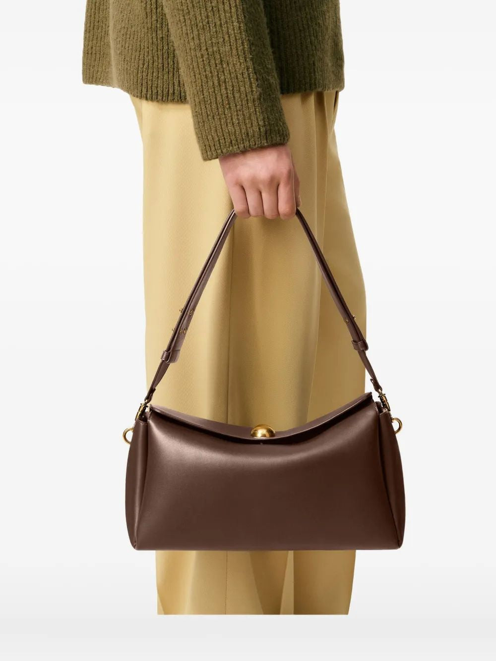 AMI PARIS Leather Pouch Handbag - Mini Size for Women