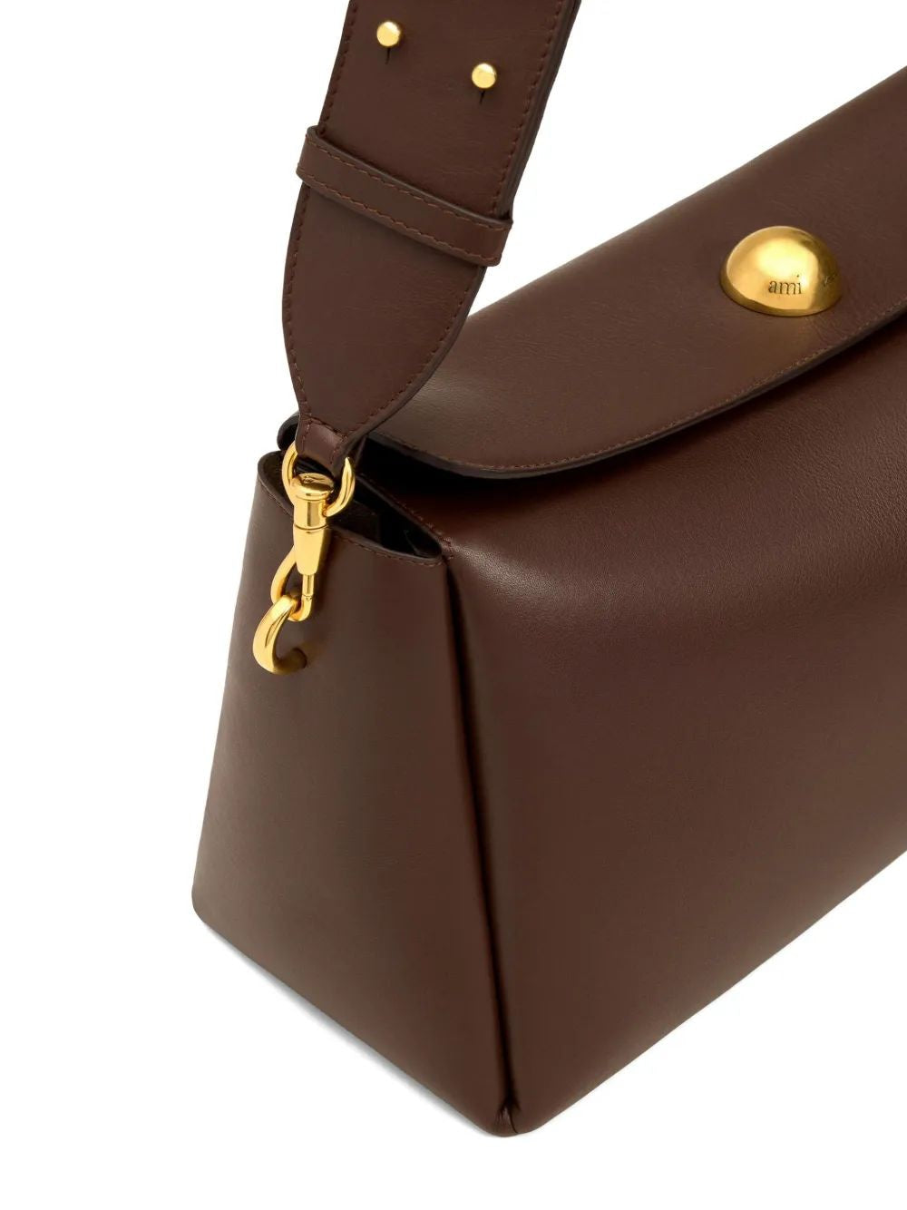 AMI PARIS Leather Pouch Handbag - Mini Size for Women