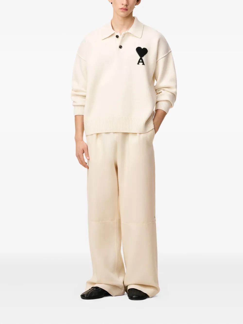 AMI PARIS Classic Button-Up Knit Sweater