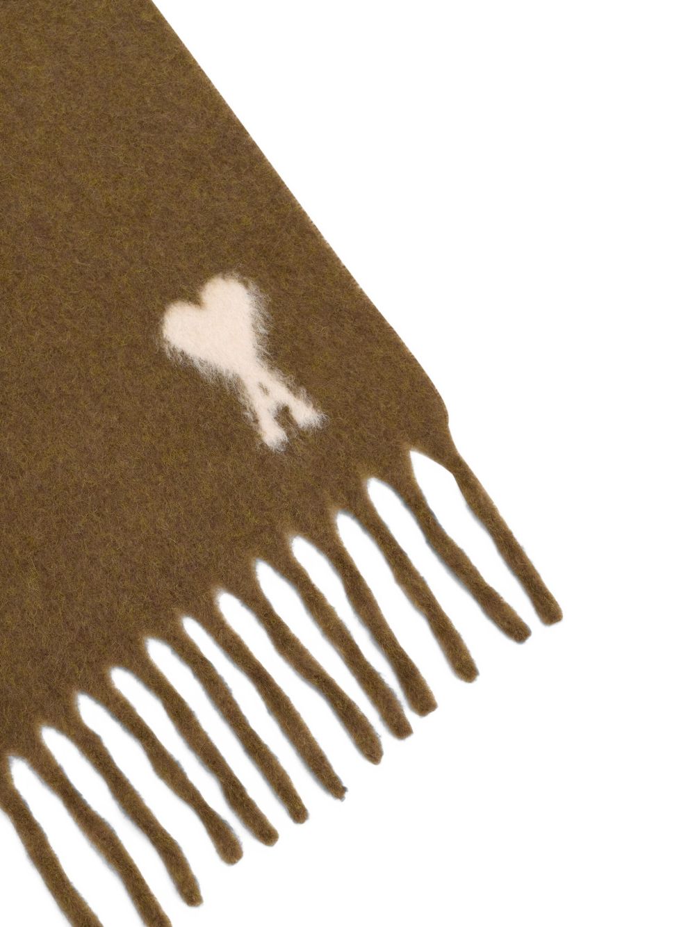 AMI Alpaca Blend Fringed Scarf