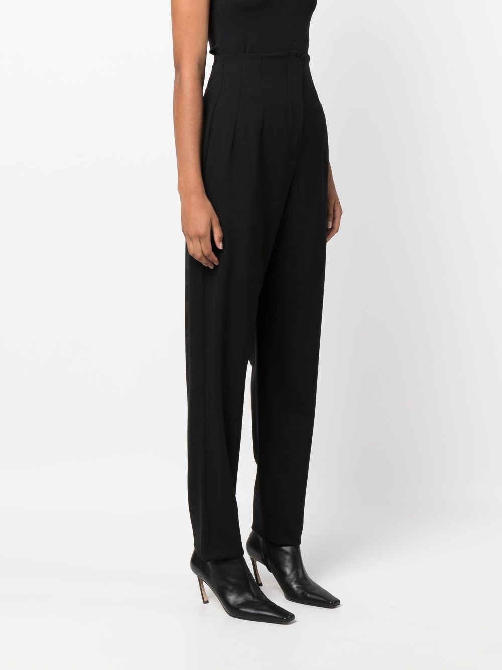 EMPORIO ARMANI Cady Straight Leg Trousers for Women - FW23 Collection