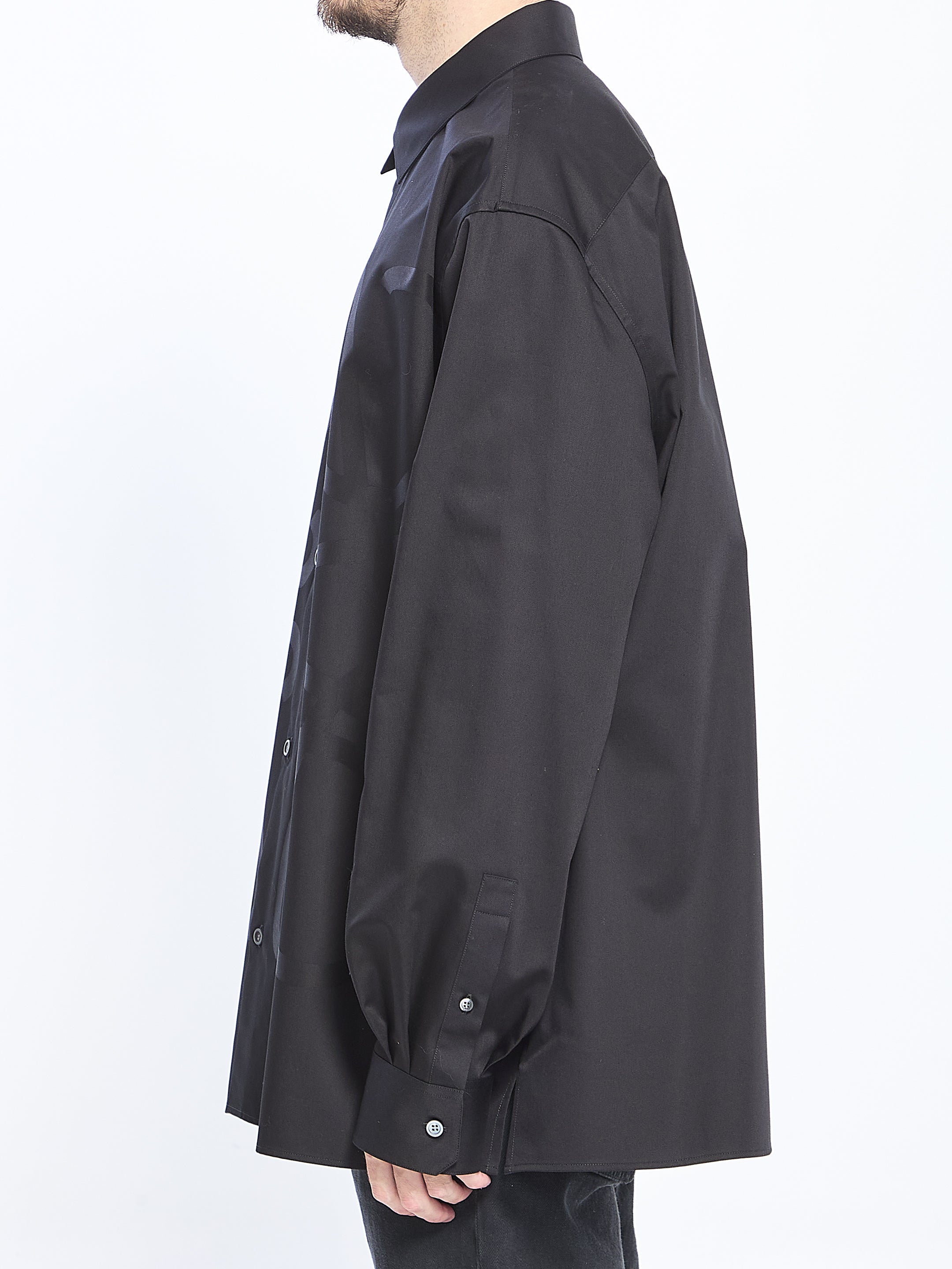 LOEWE Lightweight Cotton Shirt with Oversized Jacquard Pattern - Size 41 EU