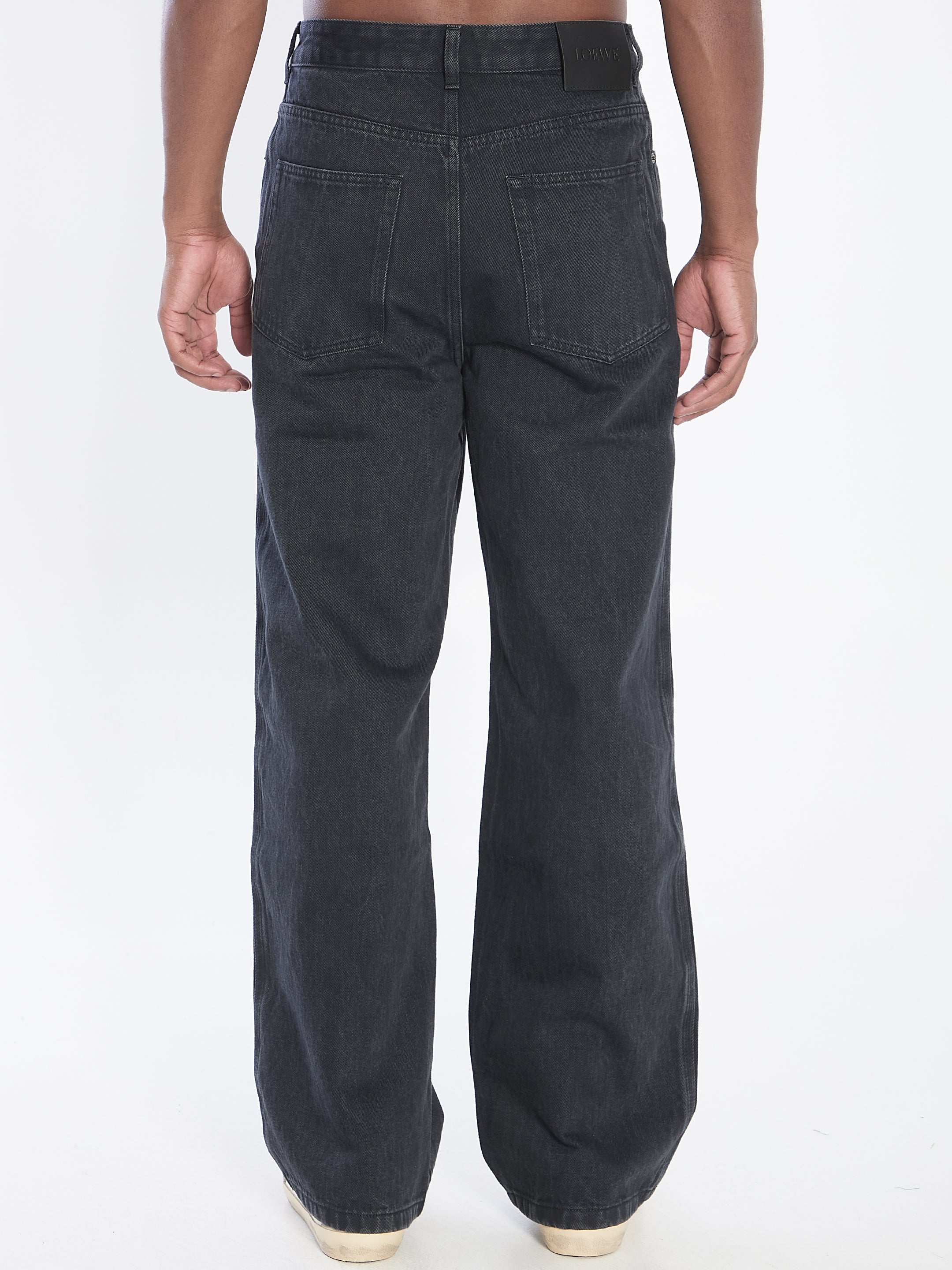 LOEWE Baggy Anagram Denim Pants - Size 48