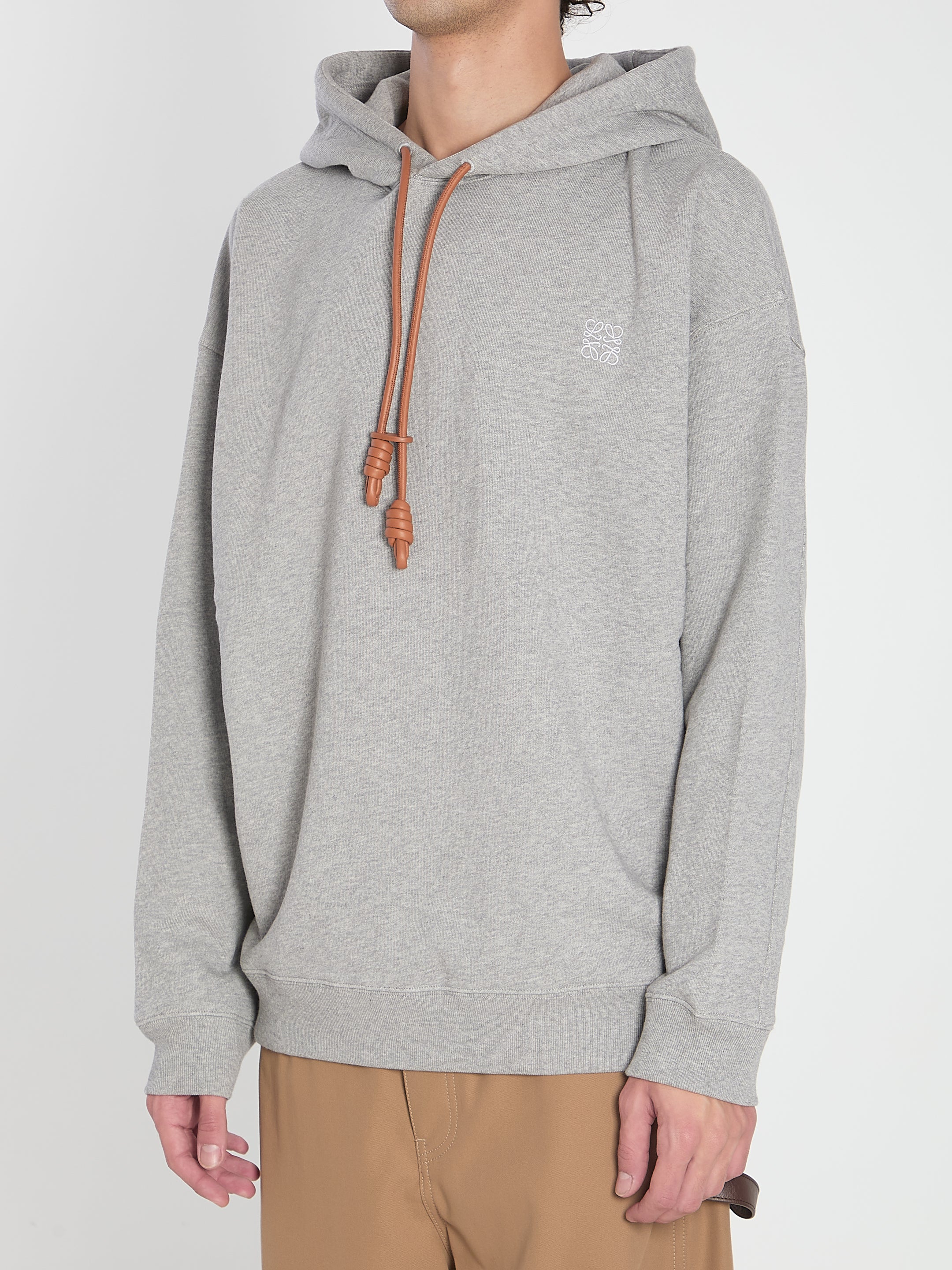 LOEWE Relaxed Fit Hoodie with Anagram Logo - Size L