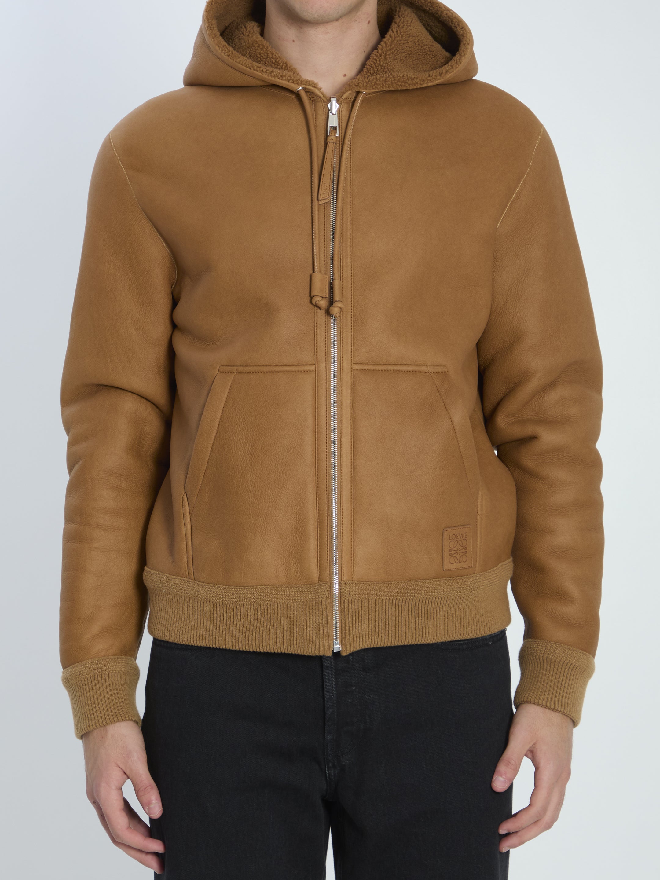 LOEWE Reversible Hooded Leather Jacket - Regular Fit
