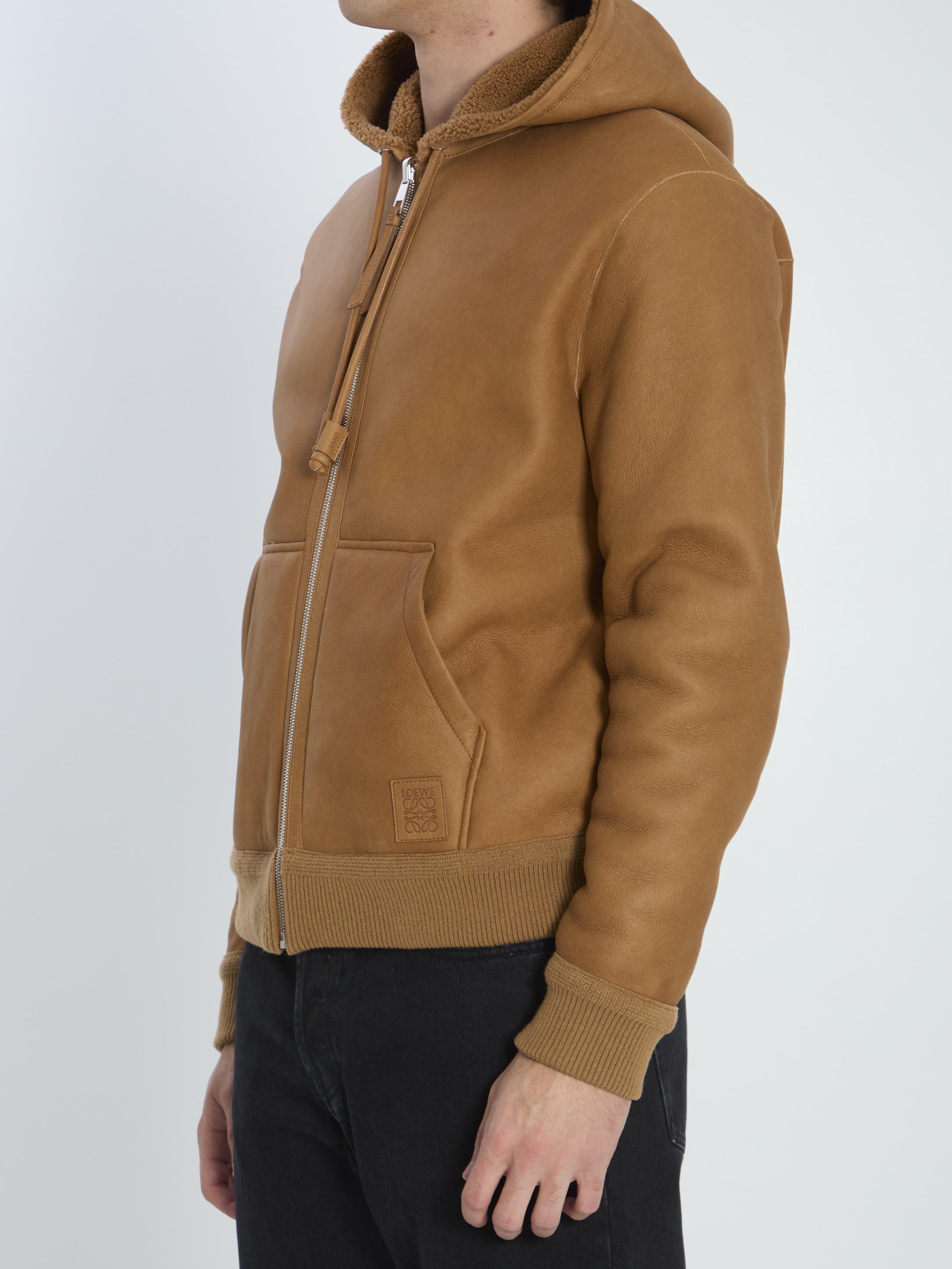 LOEWE Reversible Hooded Leather Jacket - Regular Fit
