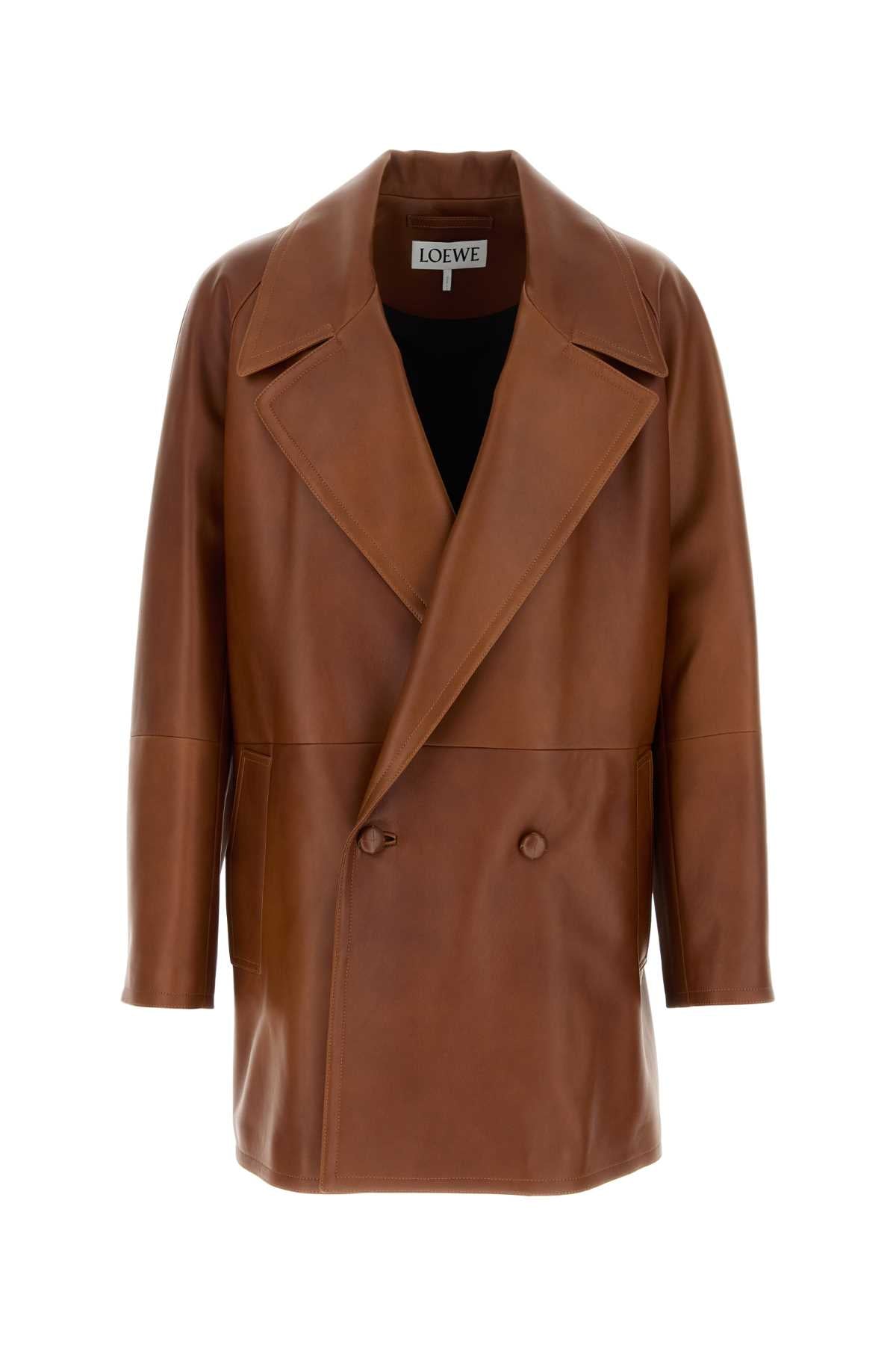 LOEWE Men's Double Breasted Nappa Leather Jacket