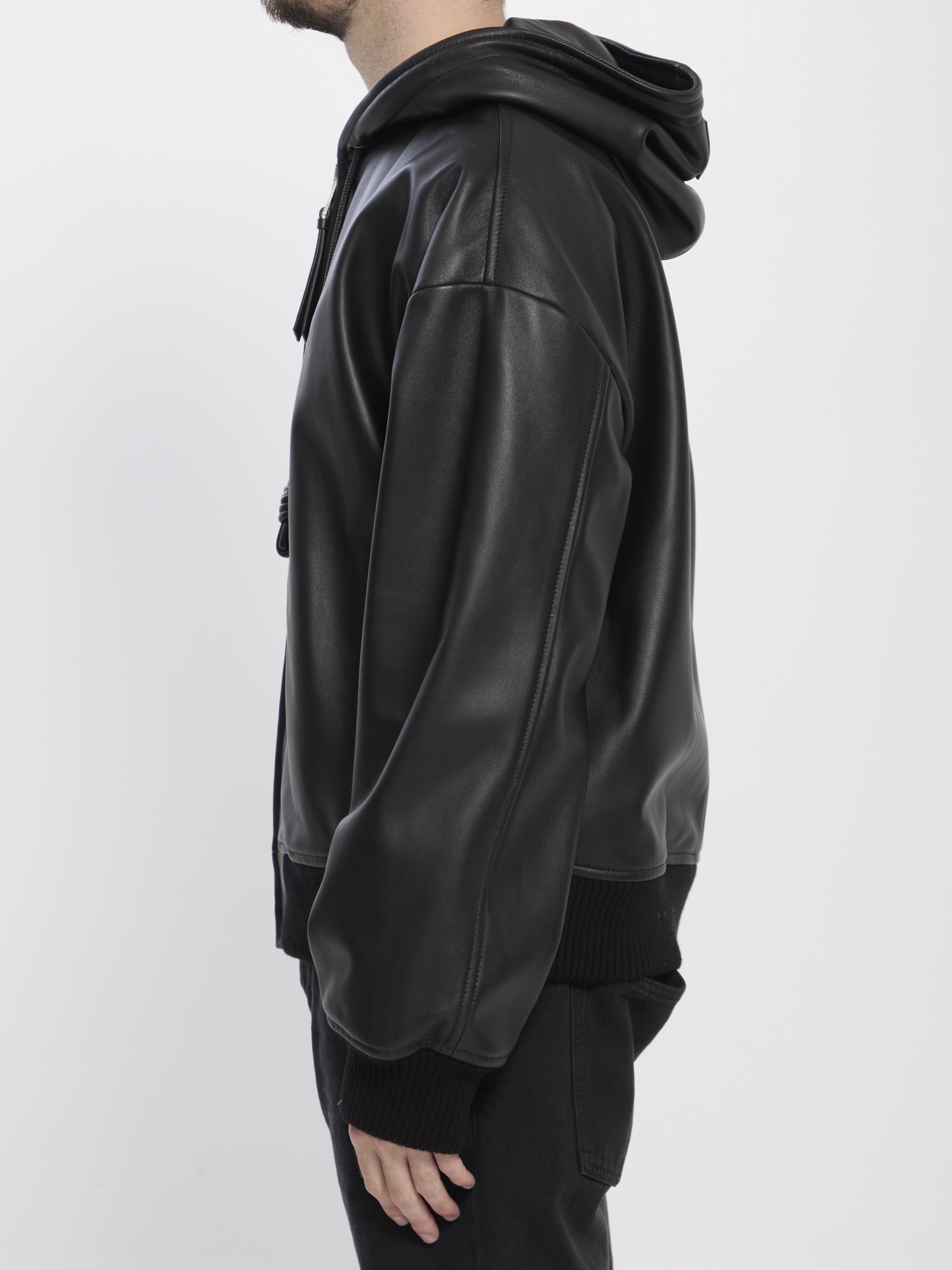 LOEWE Relaxed Fit Lambskin Nappa Jacket with Hood - Size 50 IT