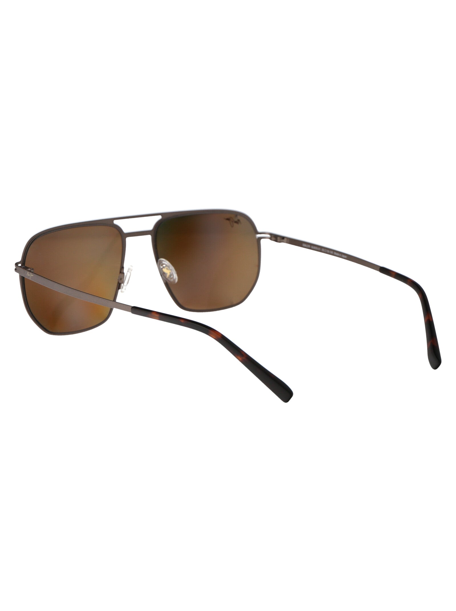 MAUI JIM Satin Sepia Metal Sunglasses for Men - Sharks Cove