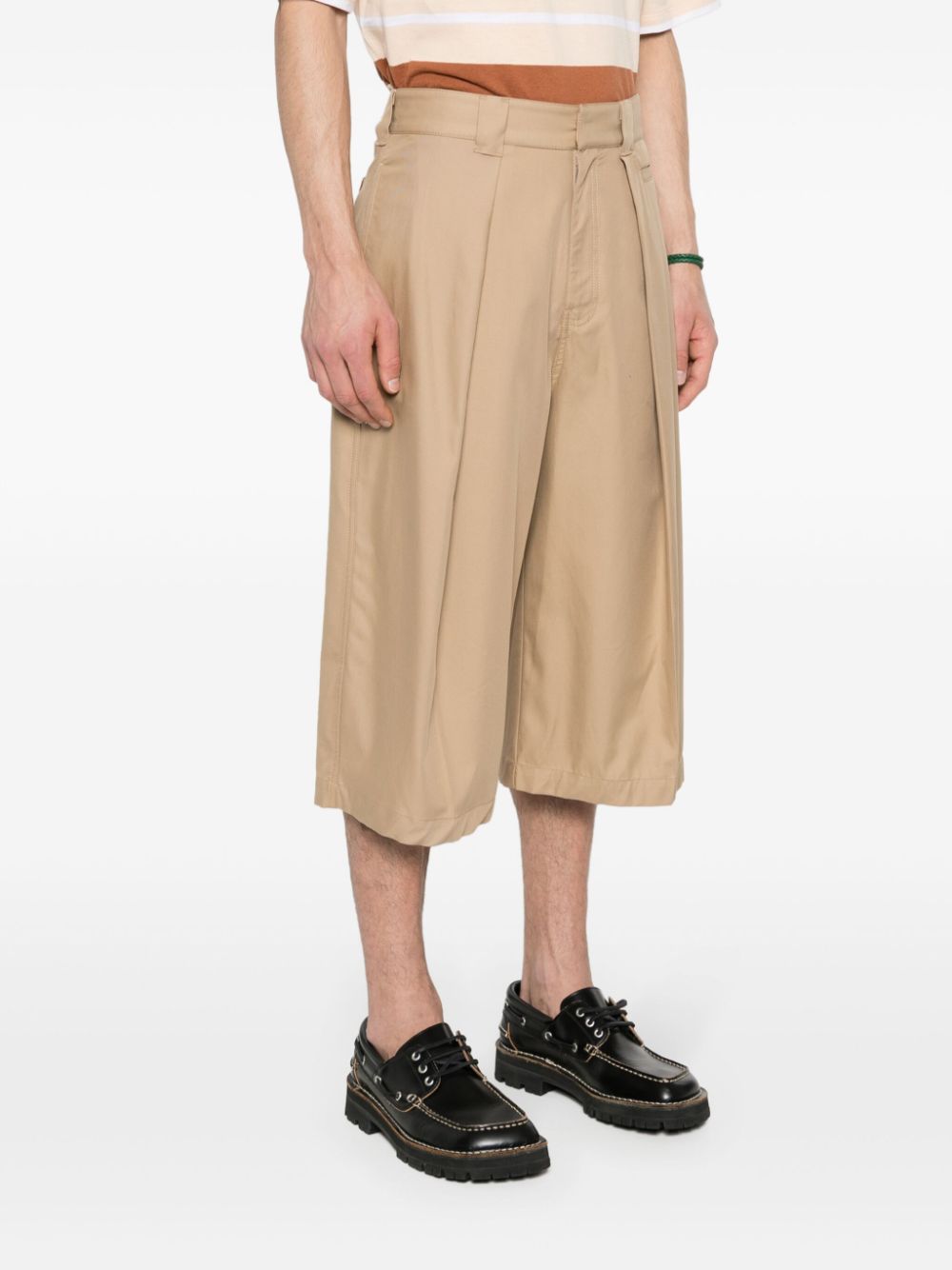 LOEWE Pleated Cropped Trousers for Men - Spring/Summer 2025