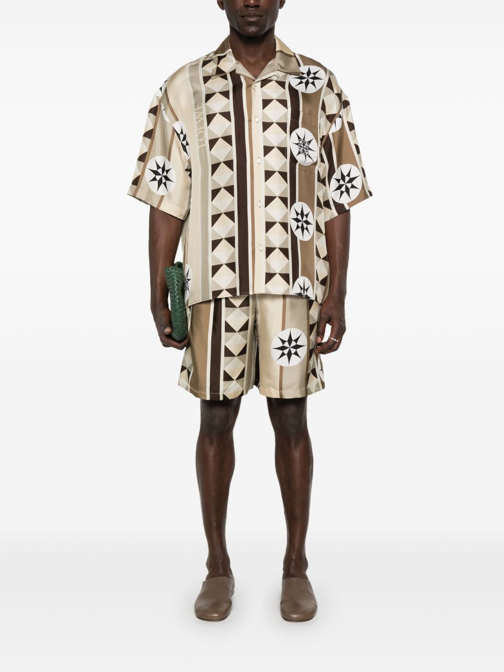 LOEWE Printed Silk Shorts for Men
