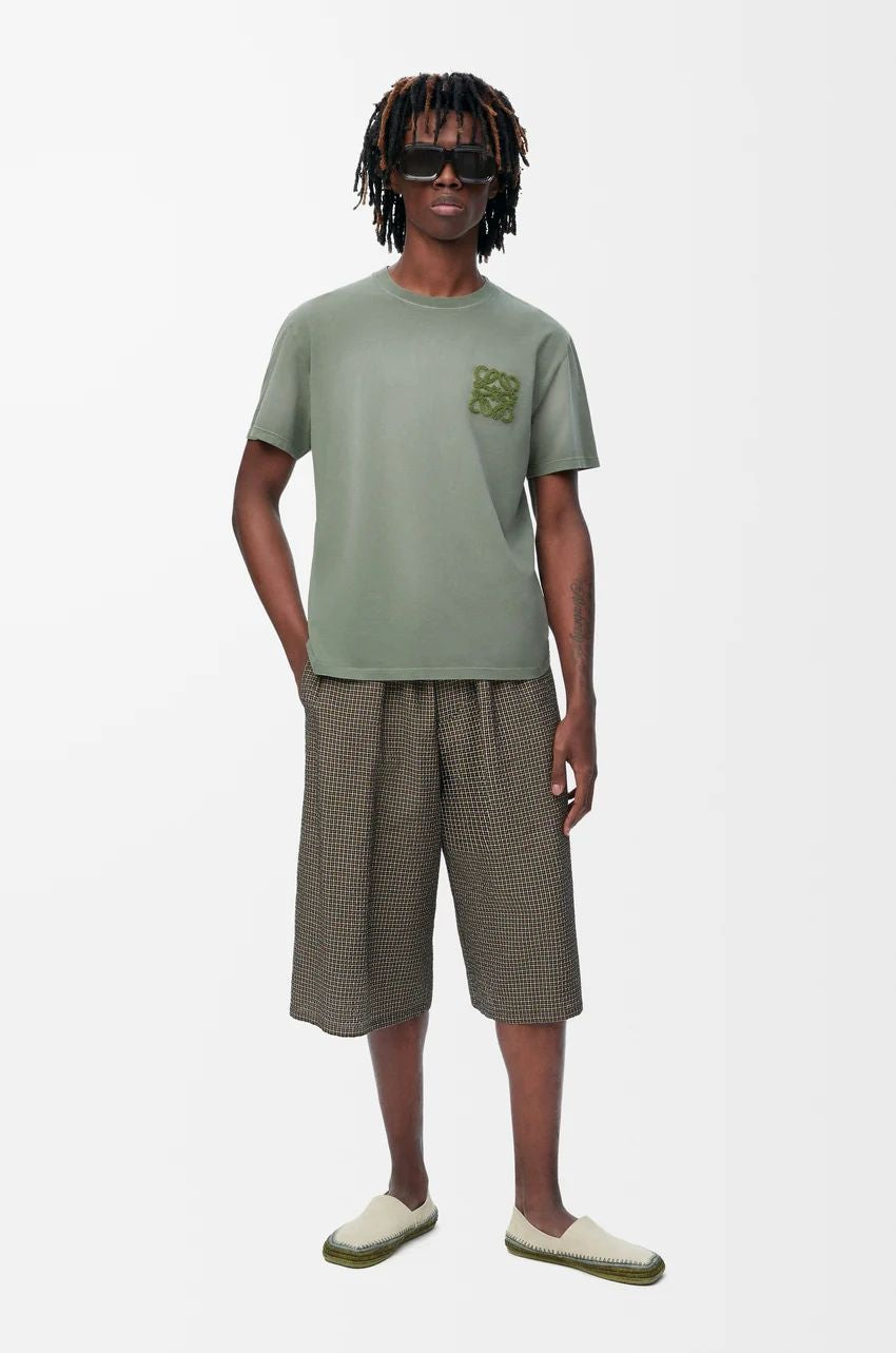 LOEWE Anagram Cotton Crew Neck T-Shirt for Men