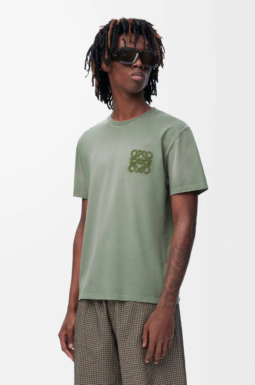 LOEWE Anagram Cotton Crew Neck T-Shirt for Men