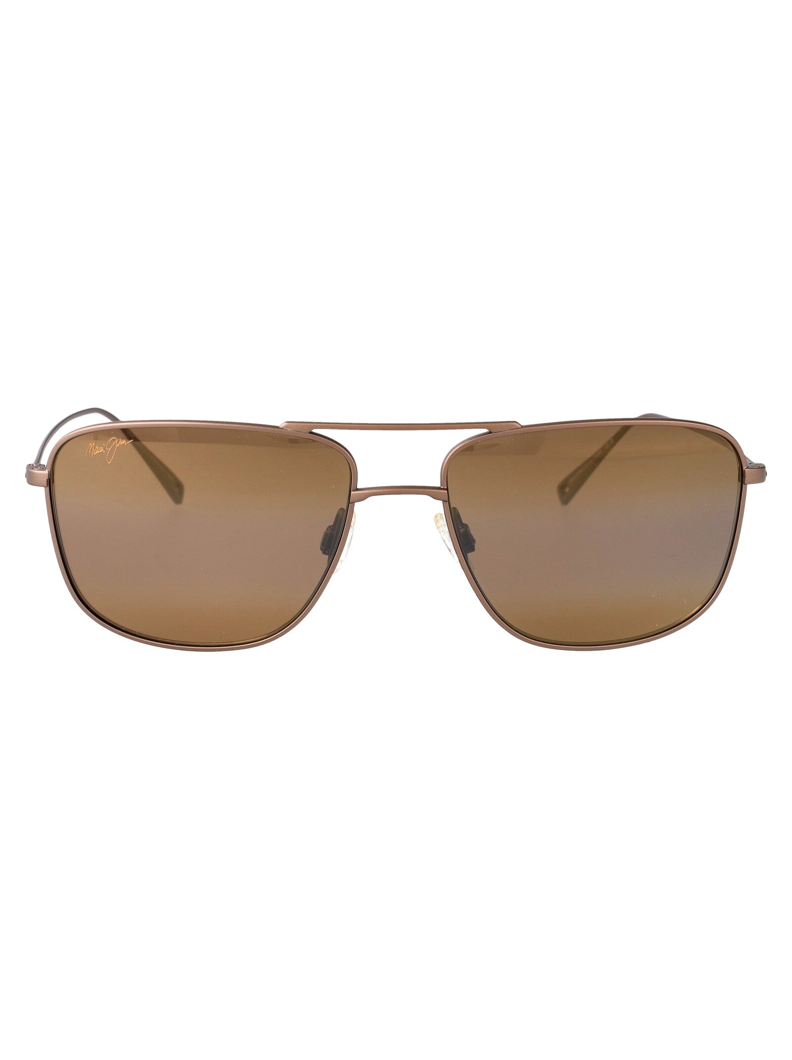 MAUI JIM Unisex Satin Sepia Metal Sunglasses
