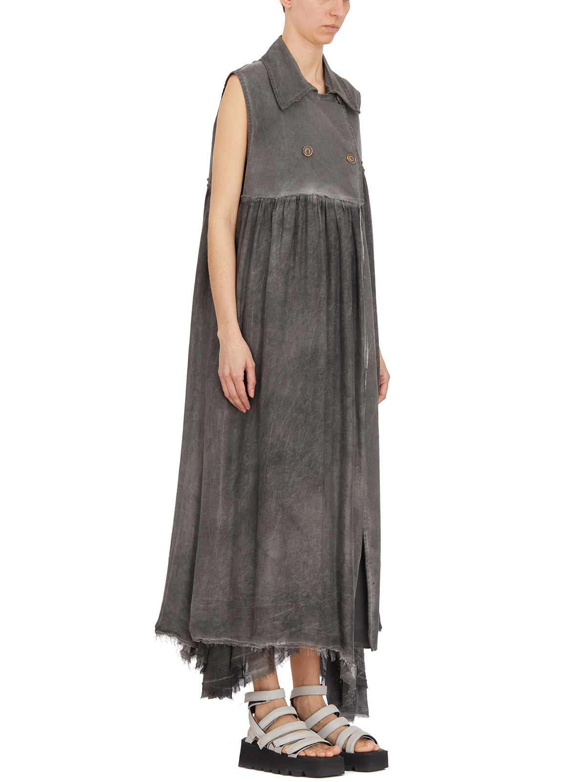 SANCTAMUERTE Long Tailored Gilet for Women - Size S