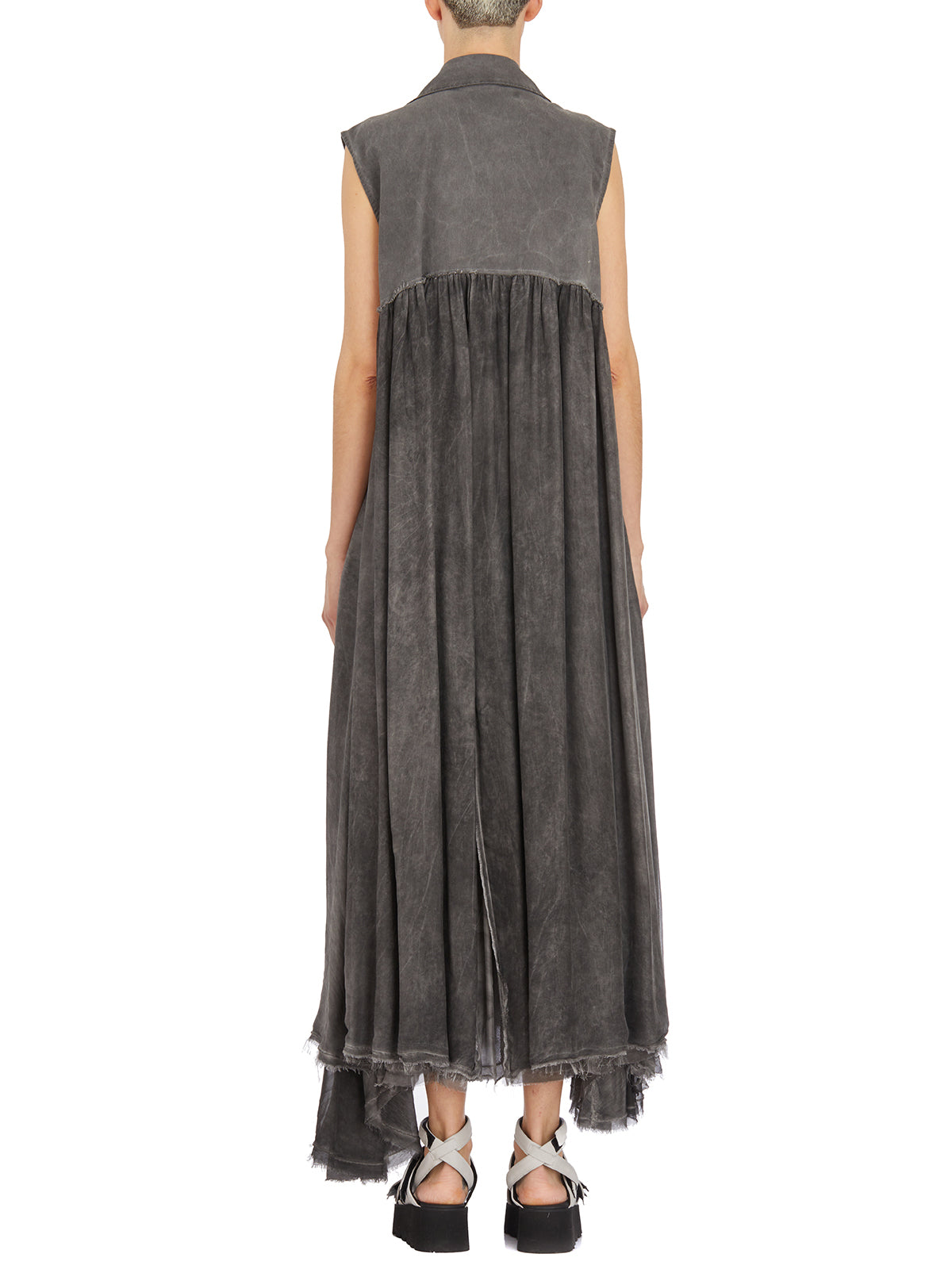 SANCTAMUERTE Long Tailored Gilet for Women - Size S