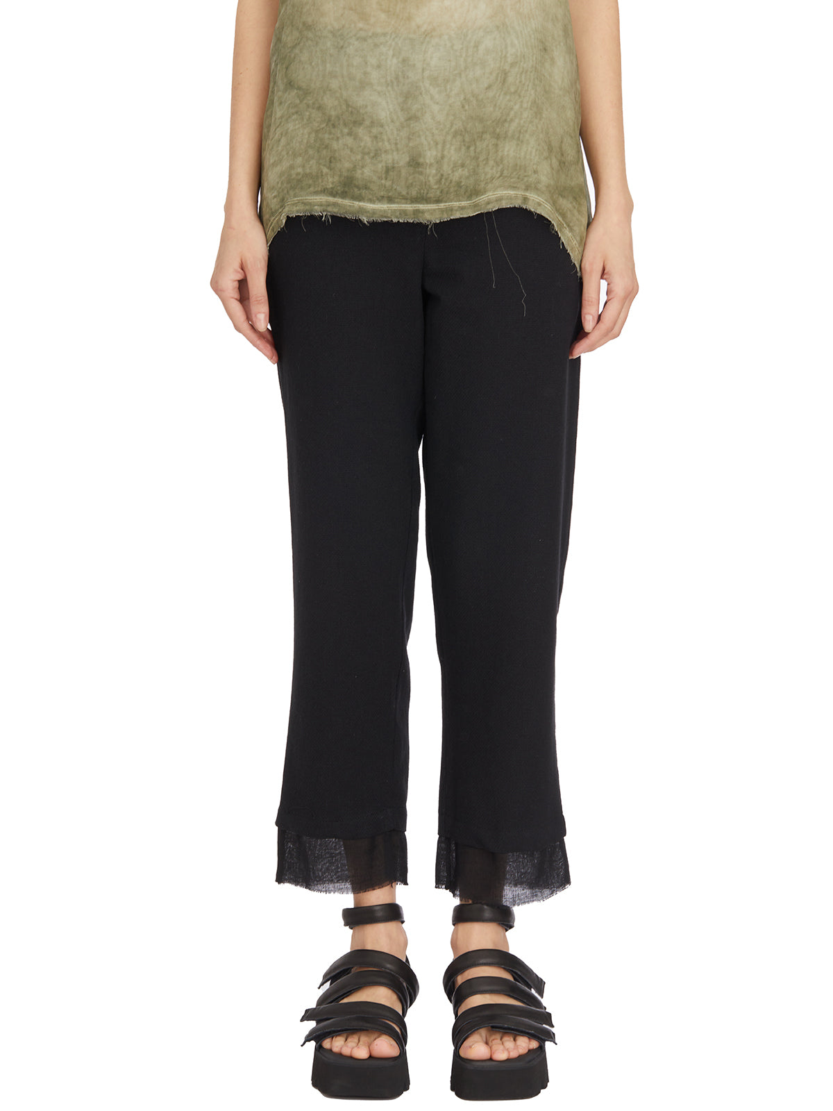 SANCTAMUERTE Cropped Straight-Leg Pants