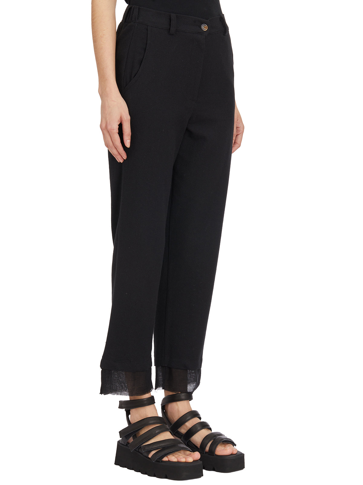 SANCTAMUERTE Cropped Straight-Leg Pants