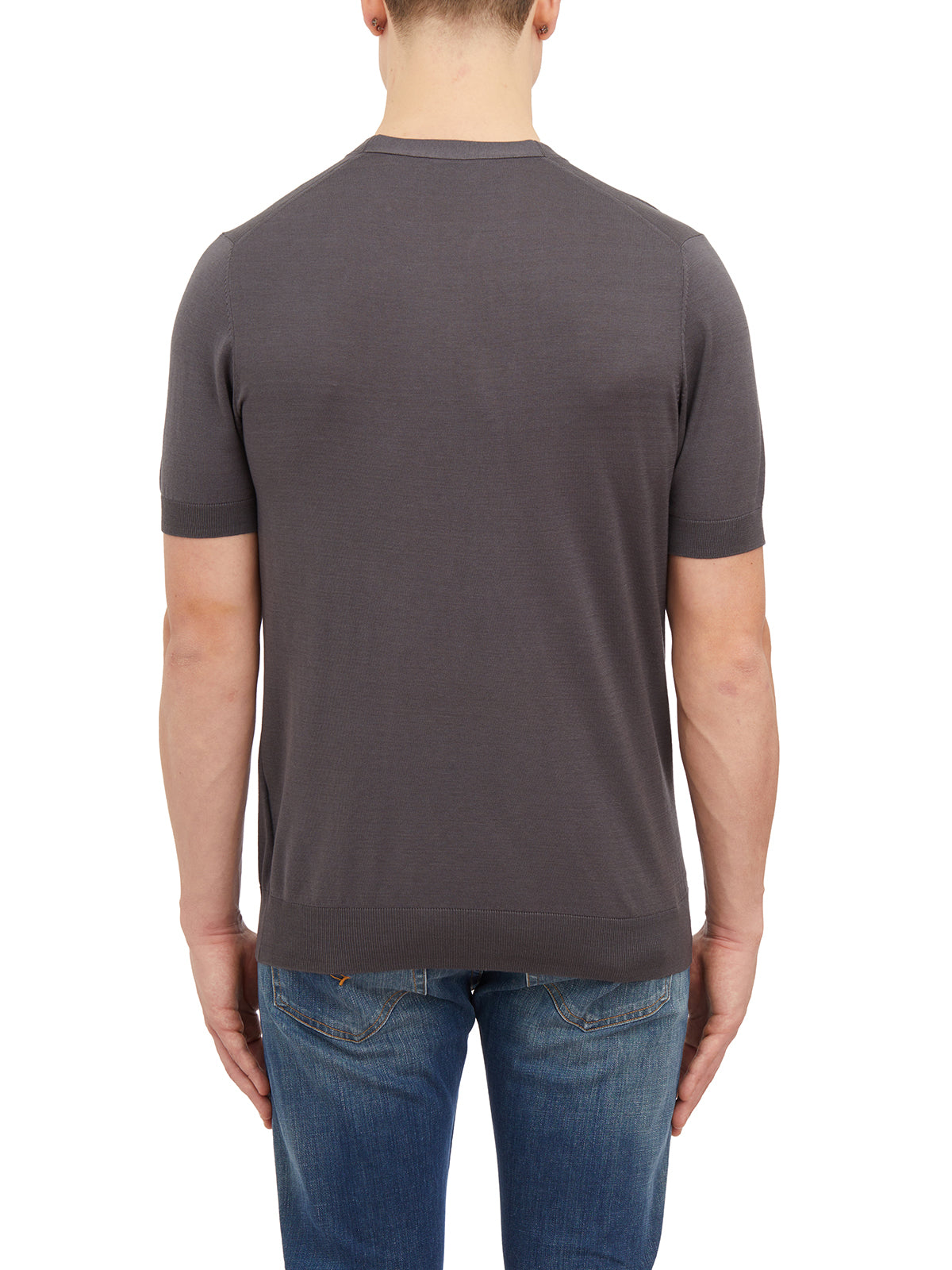 PAOLO PECORA Men's Lightweight T-Shirt in Silk and Cotton - Size 48